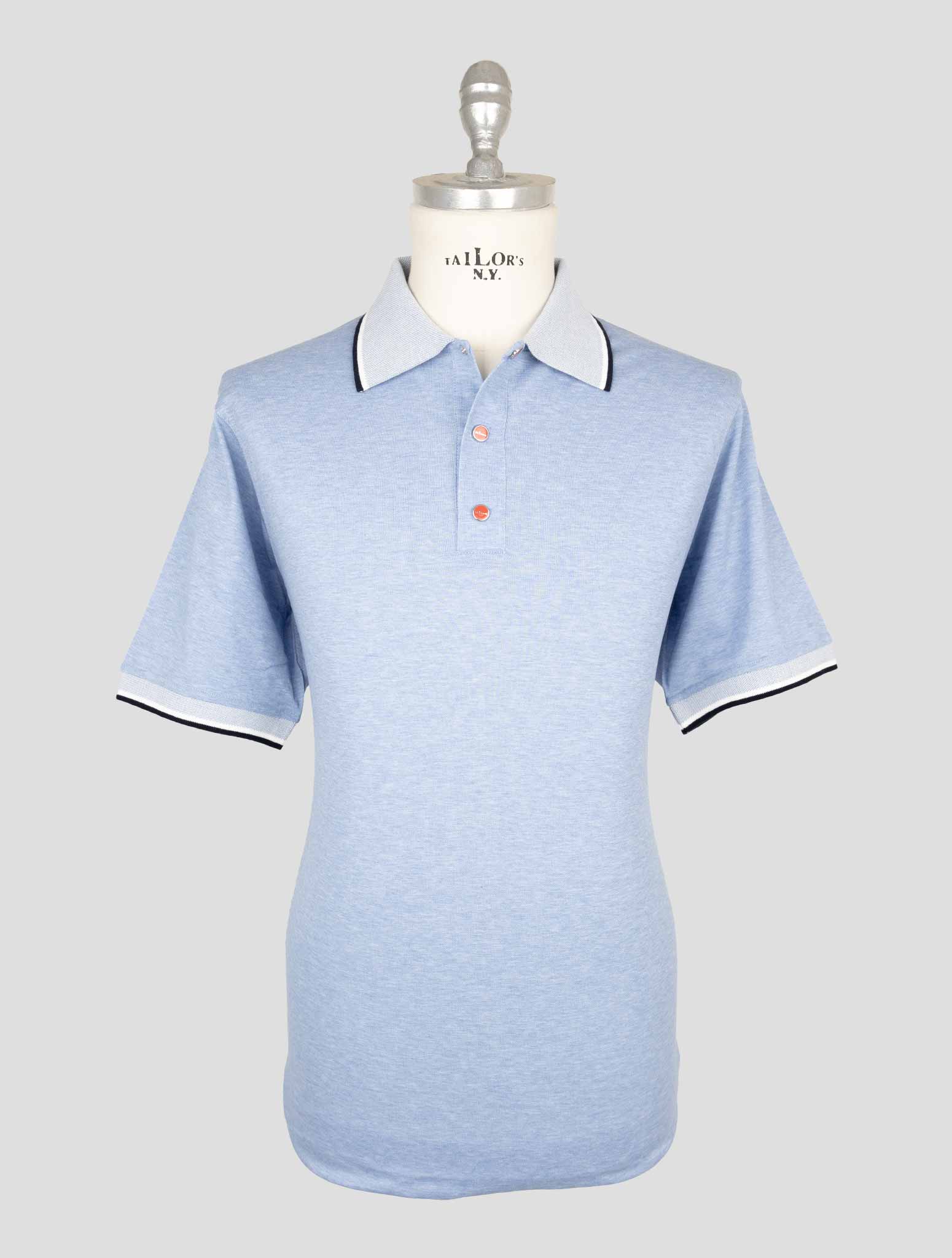 Kiton Light Blue Cotton Polo