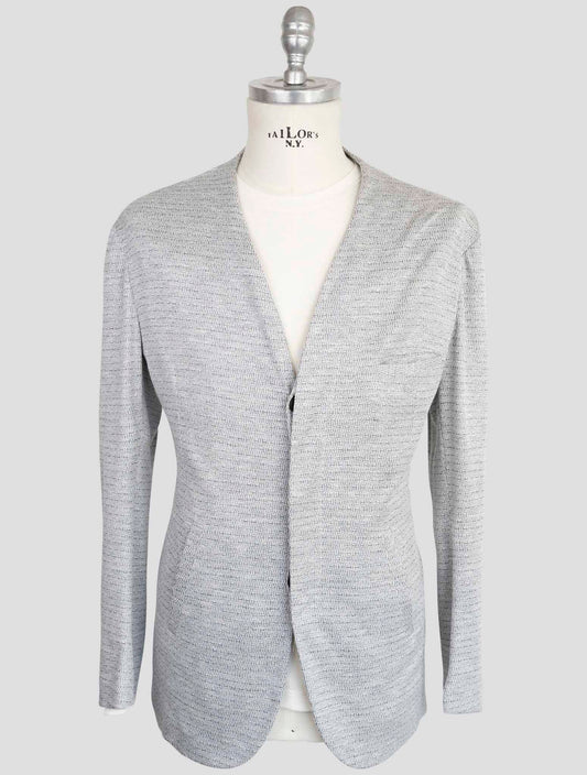 Kiton Knt Gray Cotton Cashmere Pa Blazers