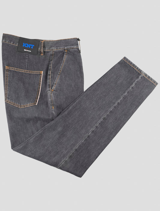 Kiton Knt Gray Cotton Pe Jeans