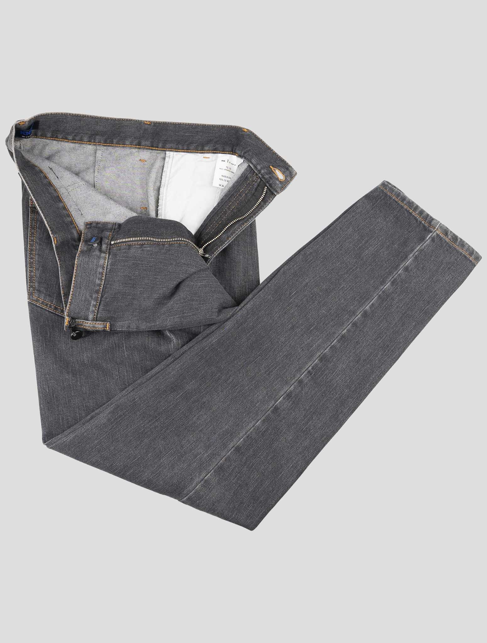 Kiton Knt Gray Cotton Pe Jeans