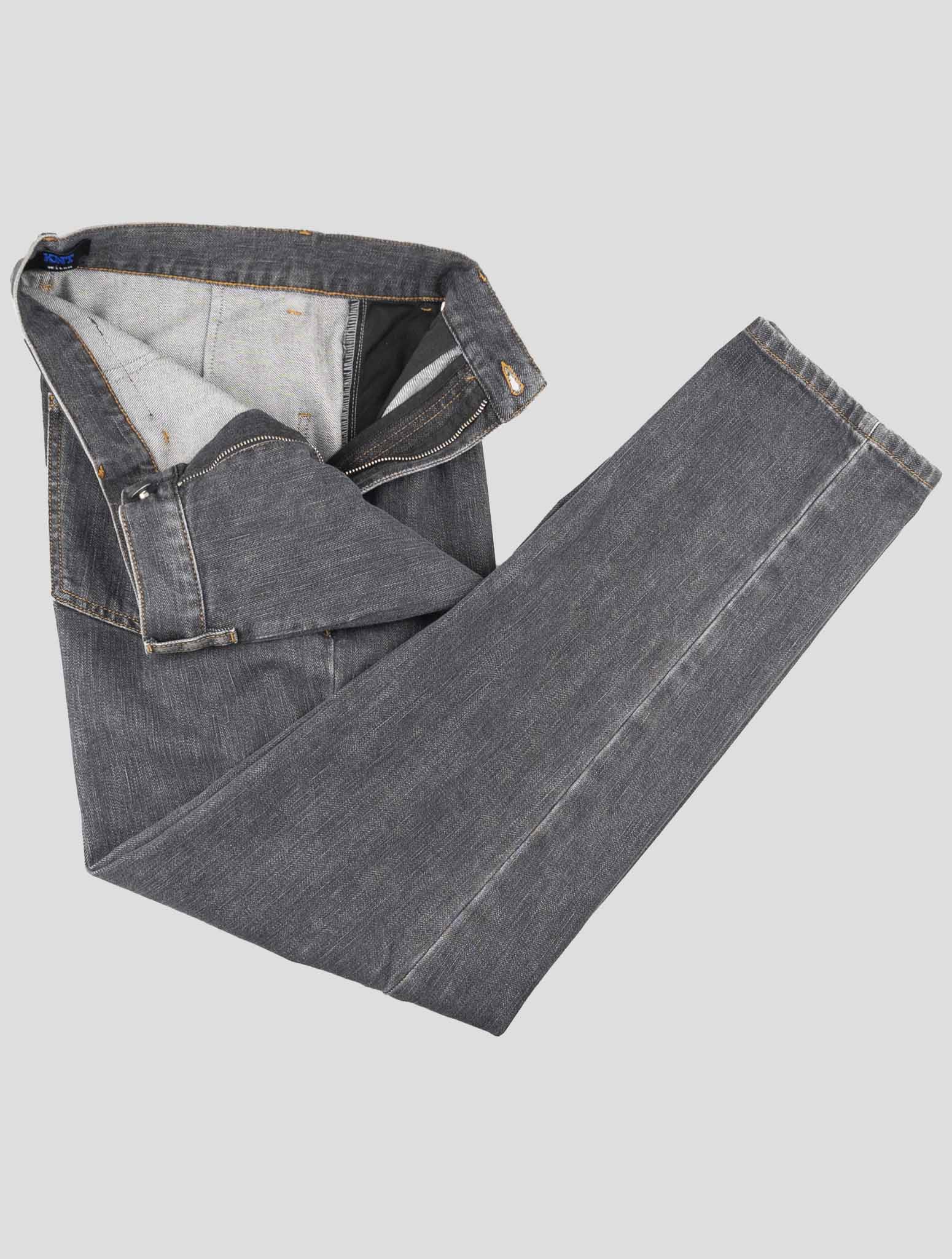 Kiton Knt Gray Cotton Pe Jeans
