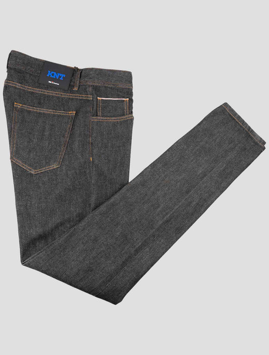 Kiton Knt Dark Gray Cotton Pe Jeans