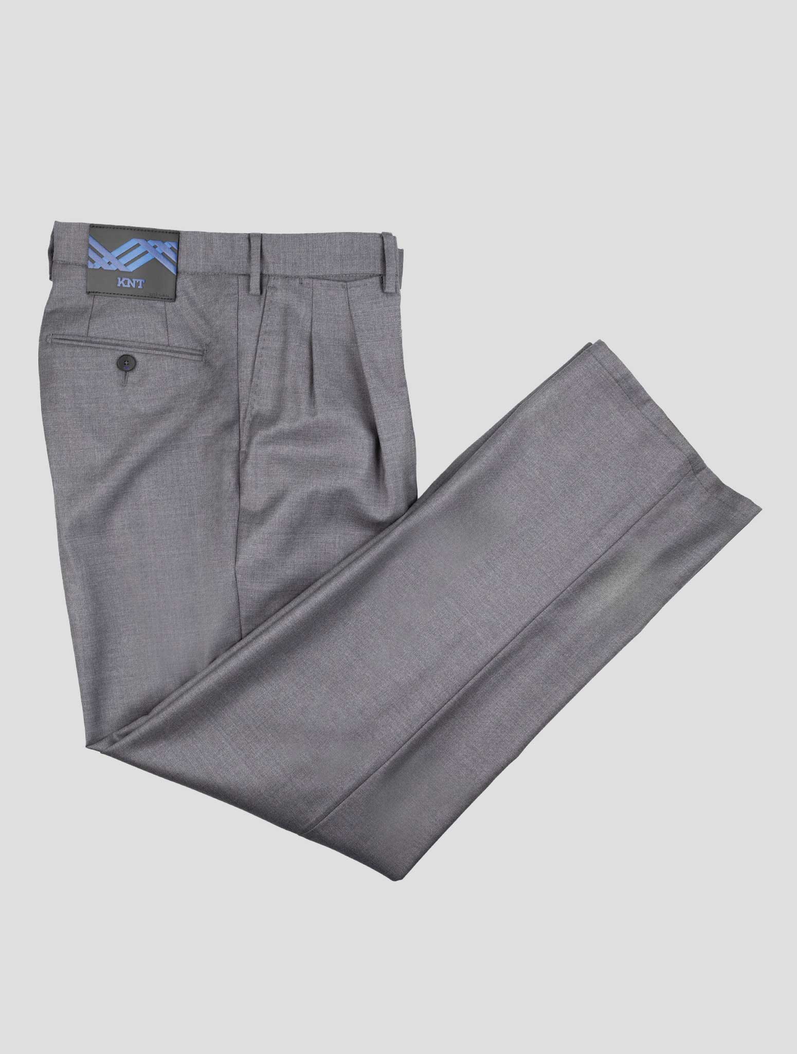 Kiton Knt Gray Virgin Wool Pants