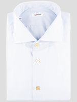 Kiton Light Blue White Cotton Shirt