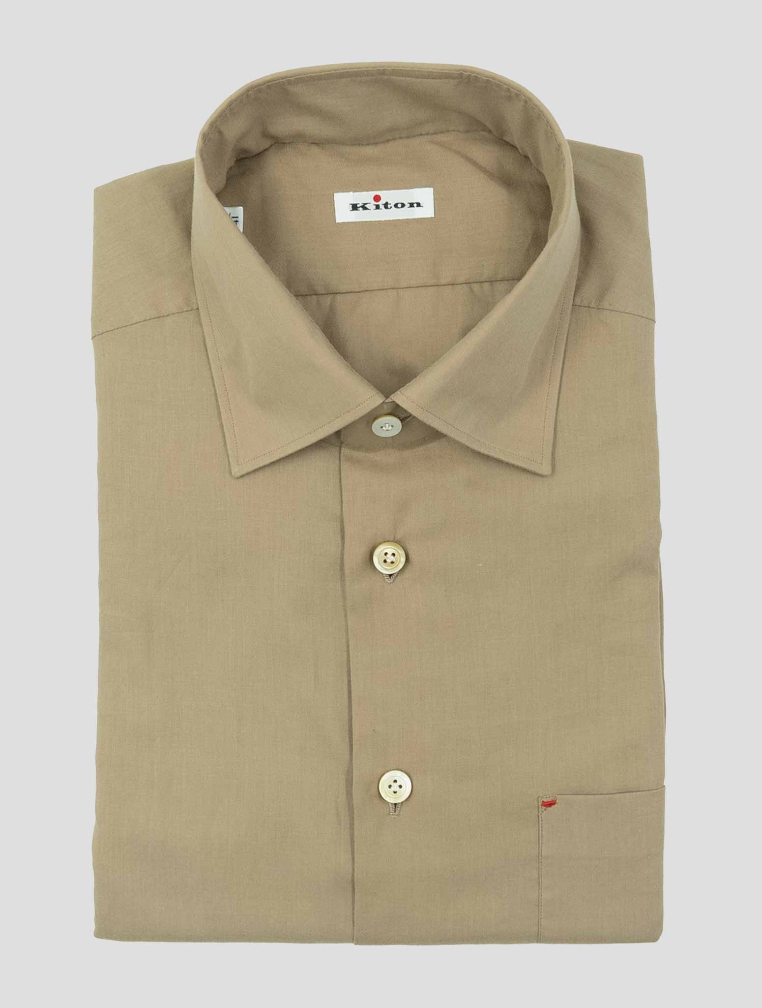 Kiton Brown Cotton Shirt