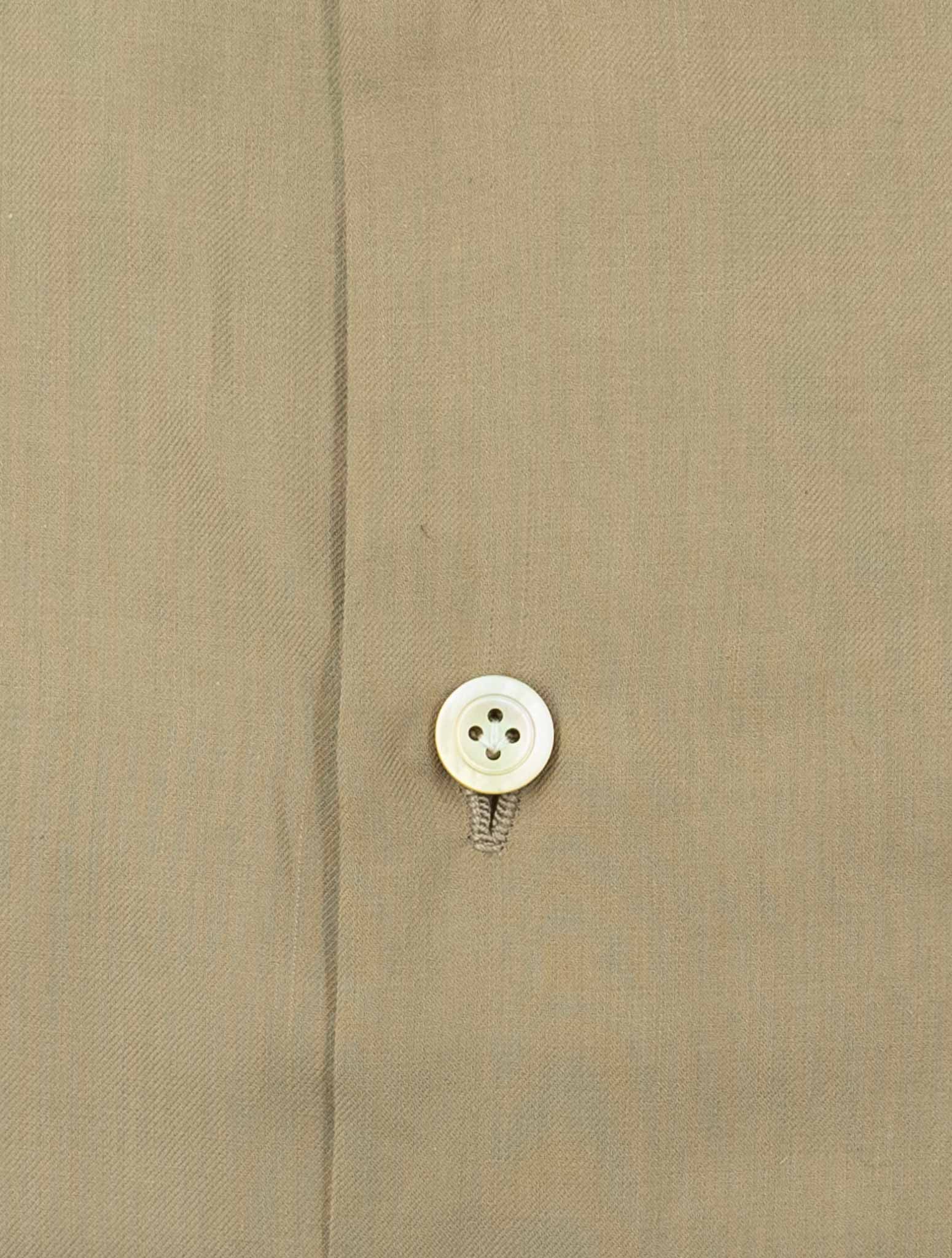 Kiton Brown Cotton Shirt