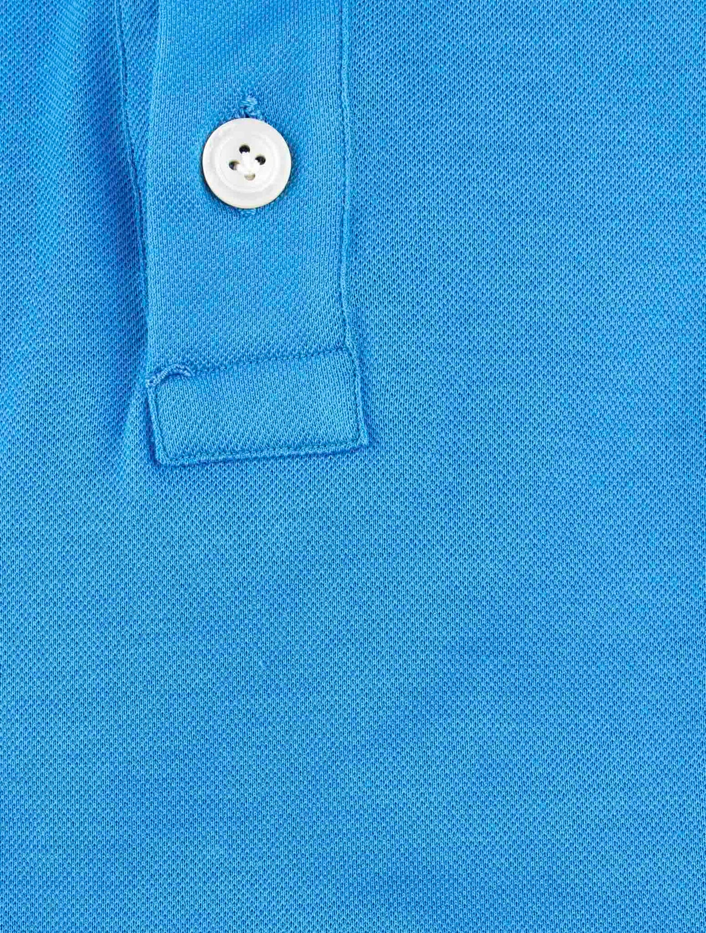 Kiton Blue Cotton Polo