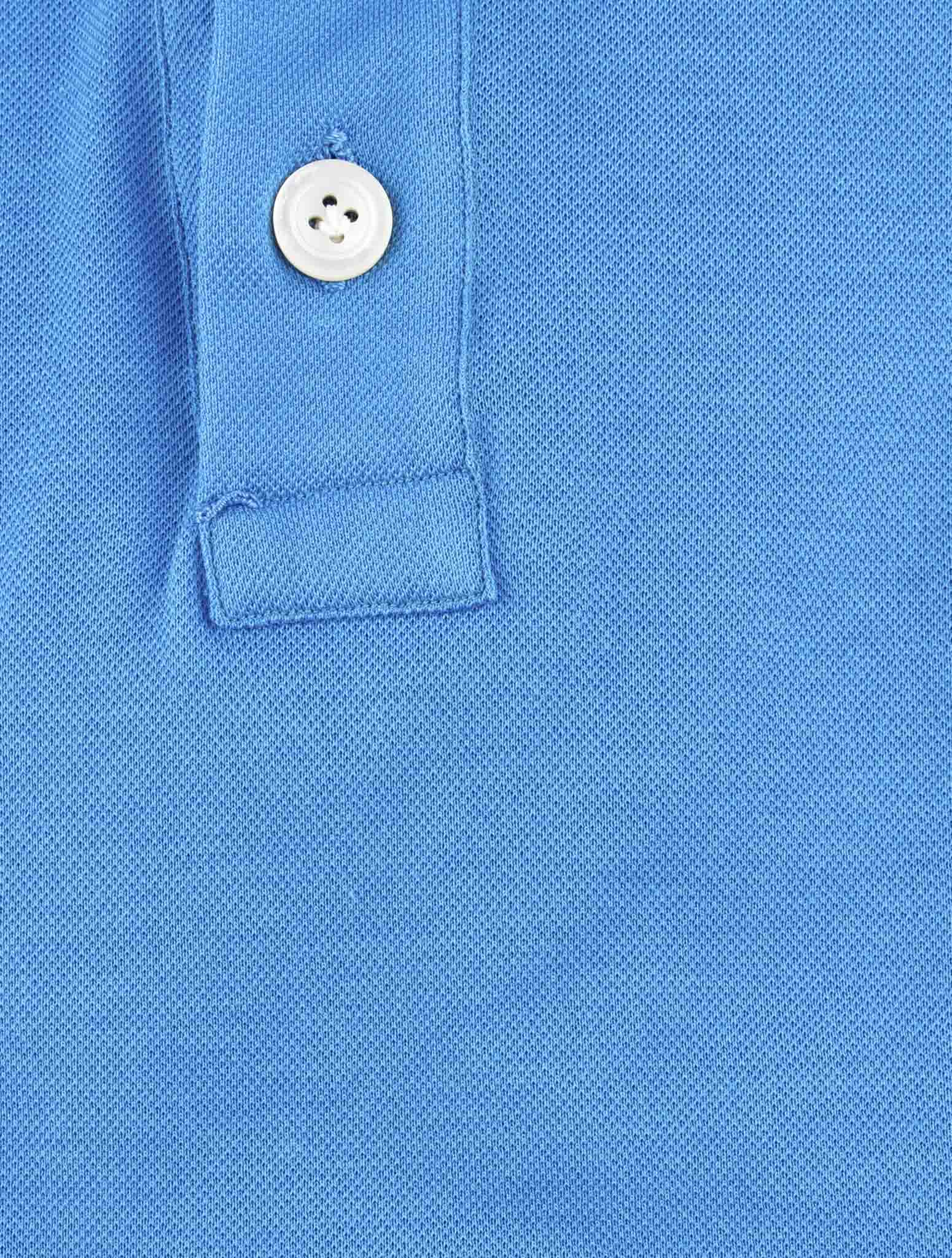 Kiton Blue Cotton Polo