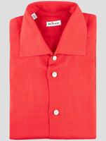 Kiton Red Linen Shirt