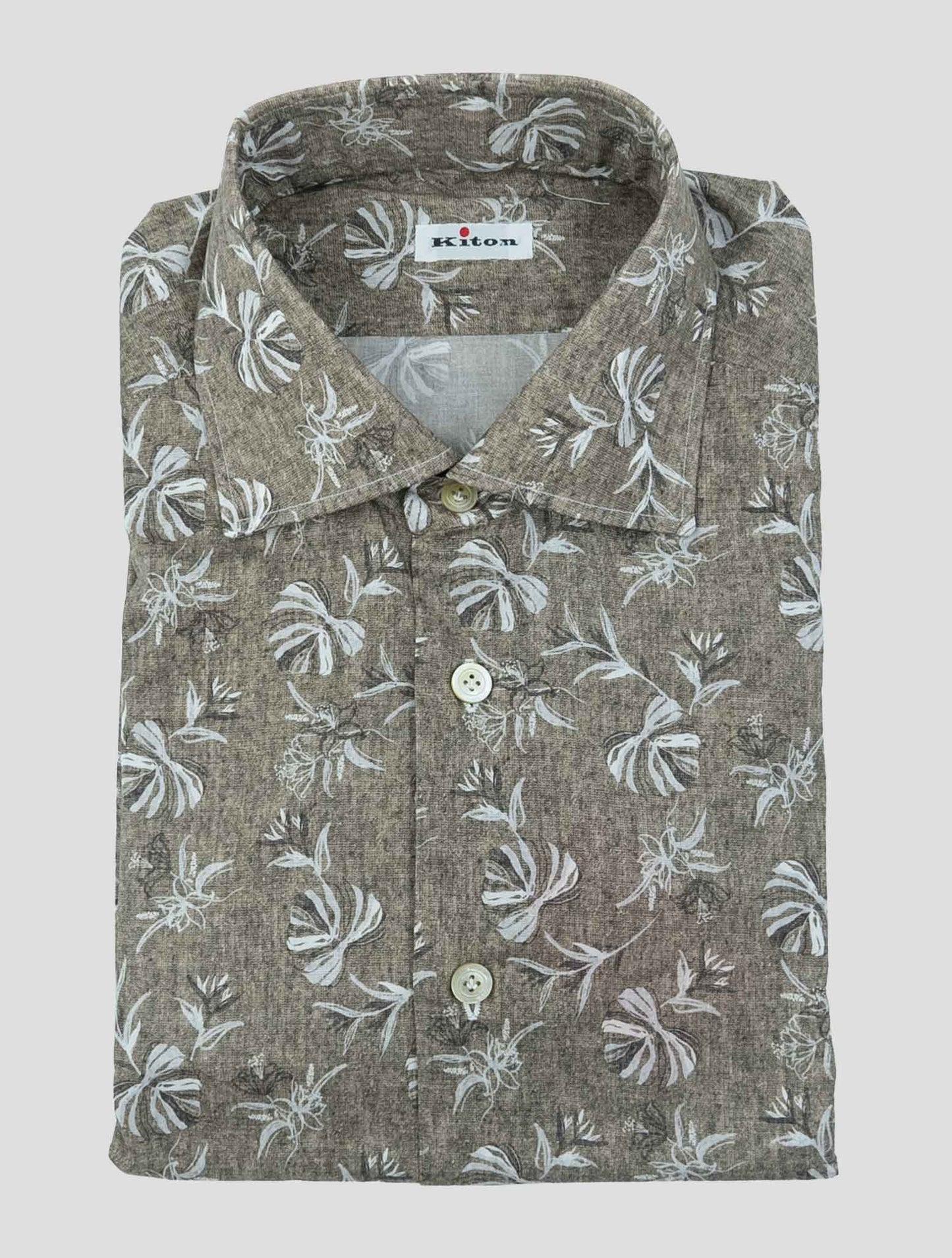 Kiton Brown Cotton Ea Shirt