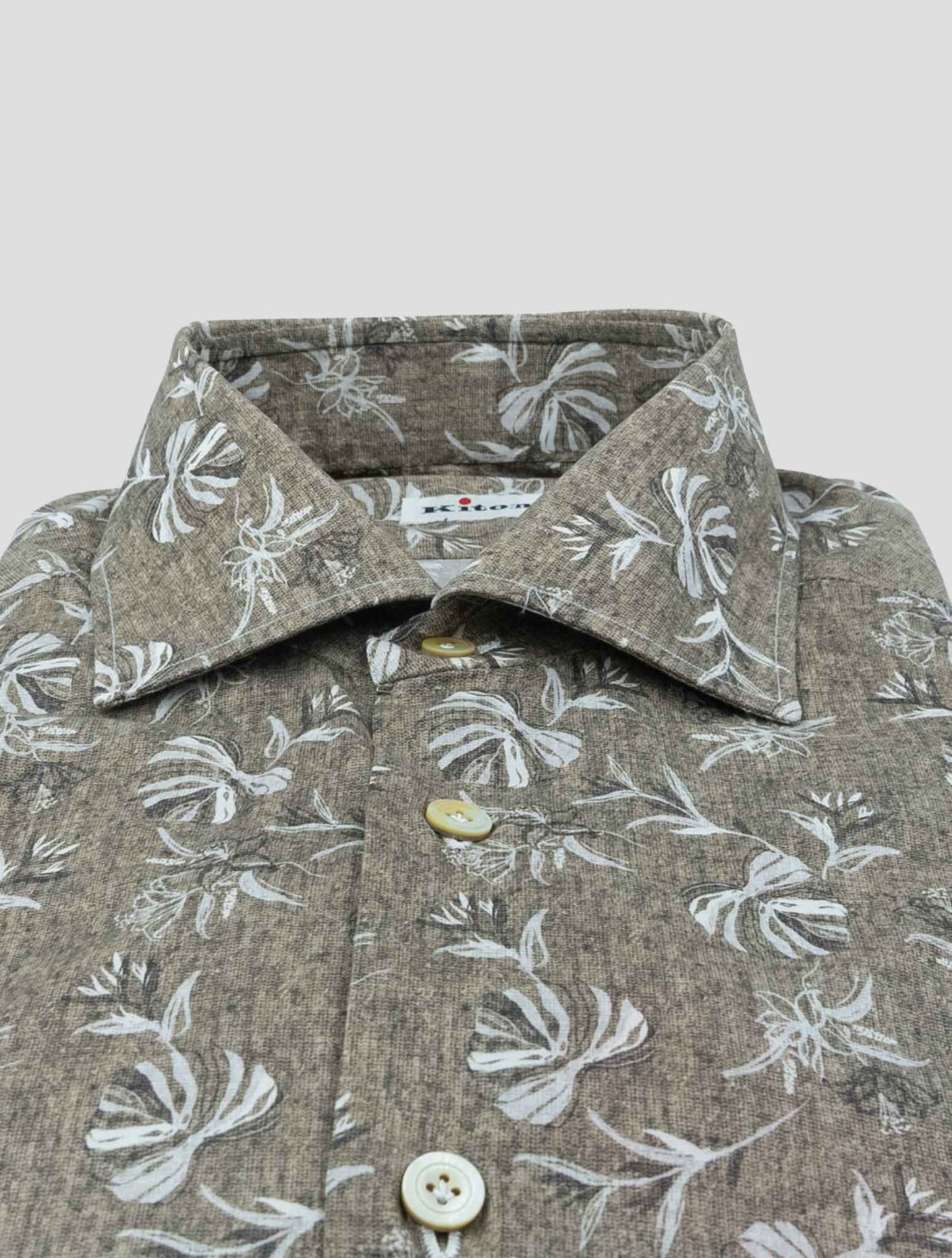 Kiton Brown Cotton Ea Shirt