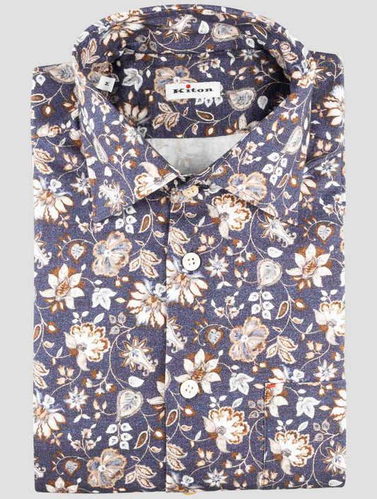 Kiton Multicolor Cotton Shirt
