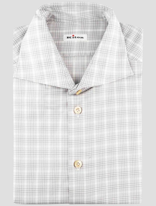 Kiton Gray Cotton Shirt