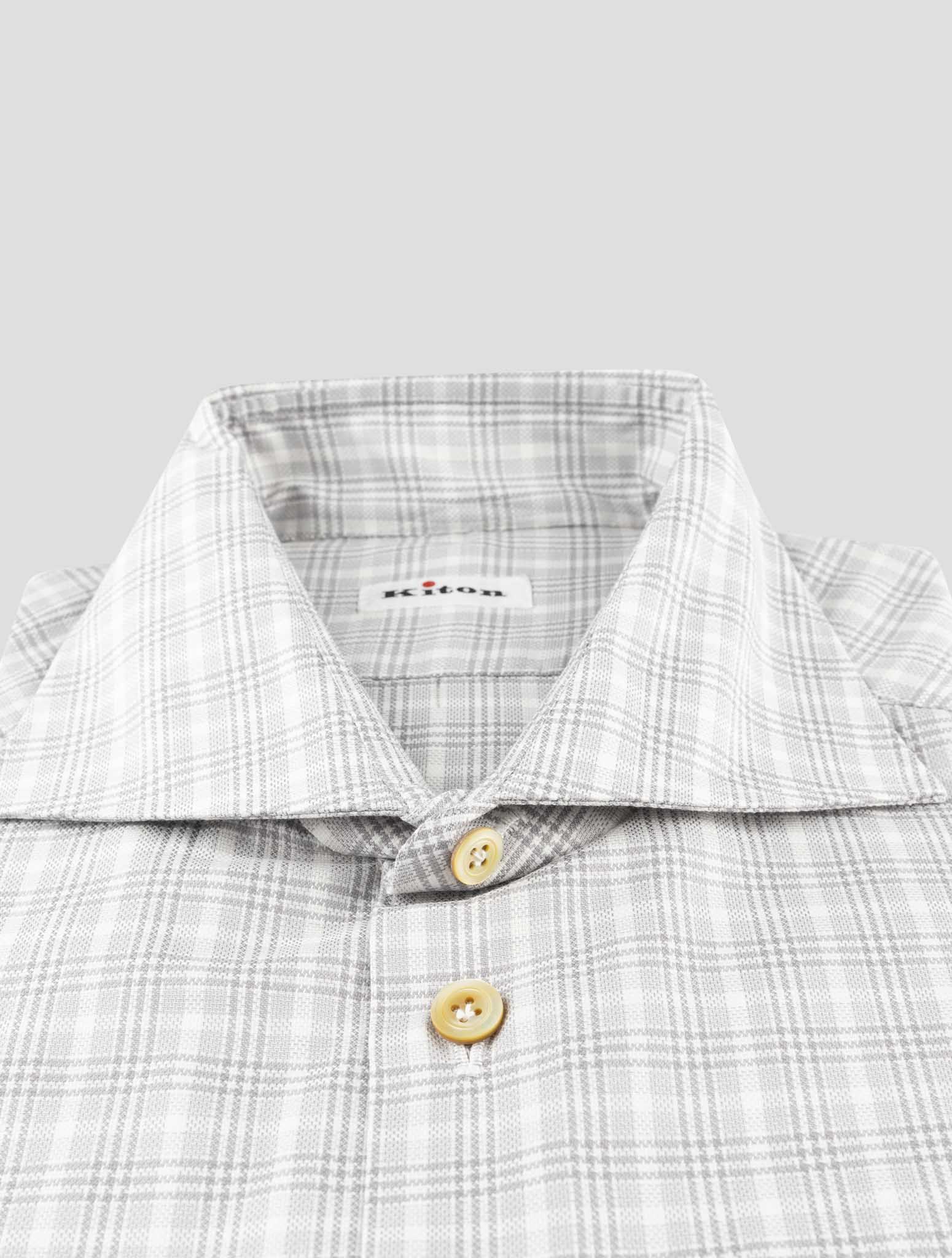 Kiton Gray Cotton Shirt