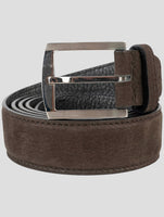 Kiton Brown Leather Suede Belt