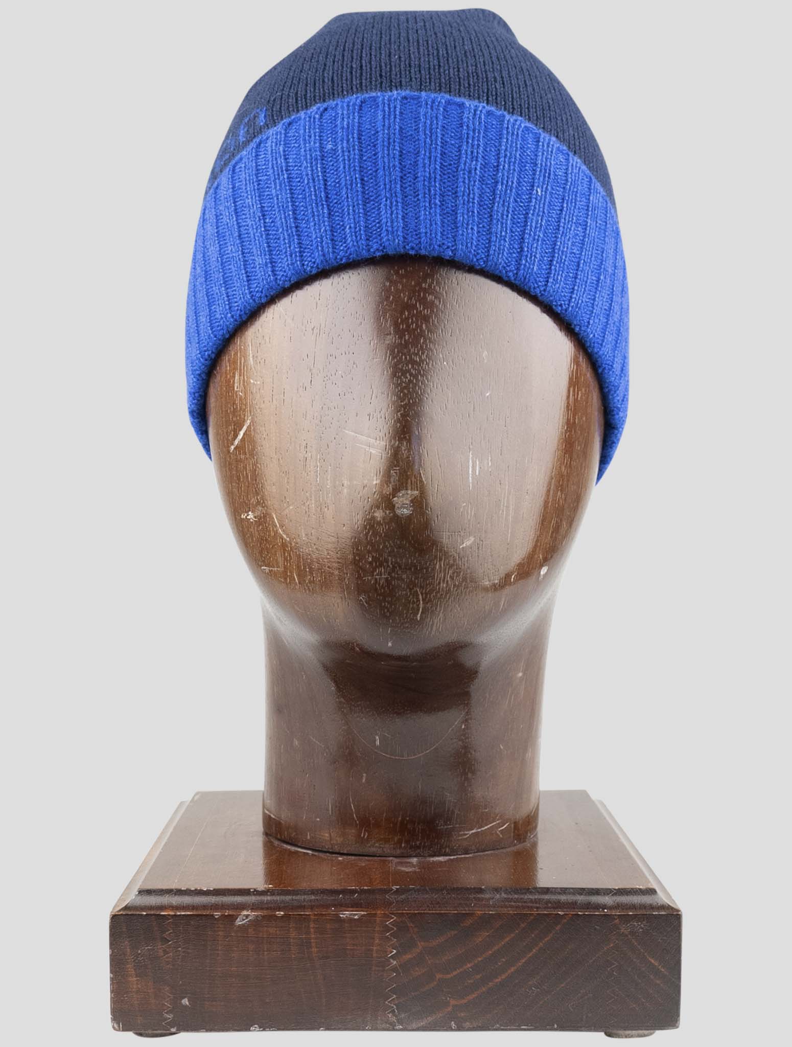 Kiton Blue Cashmere Beanie Hat