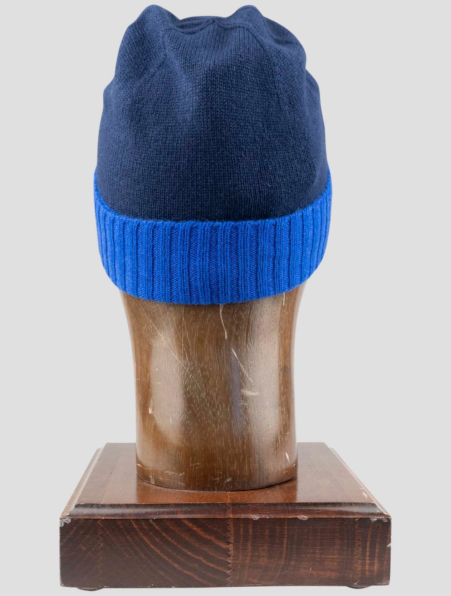 Kiton Blue Cashmere Beanie Hat