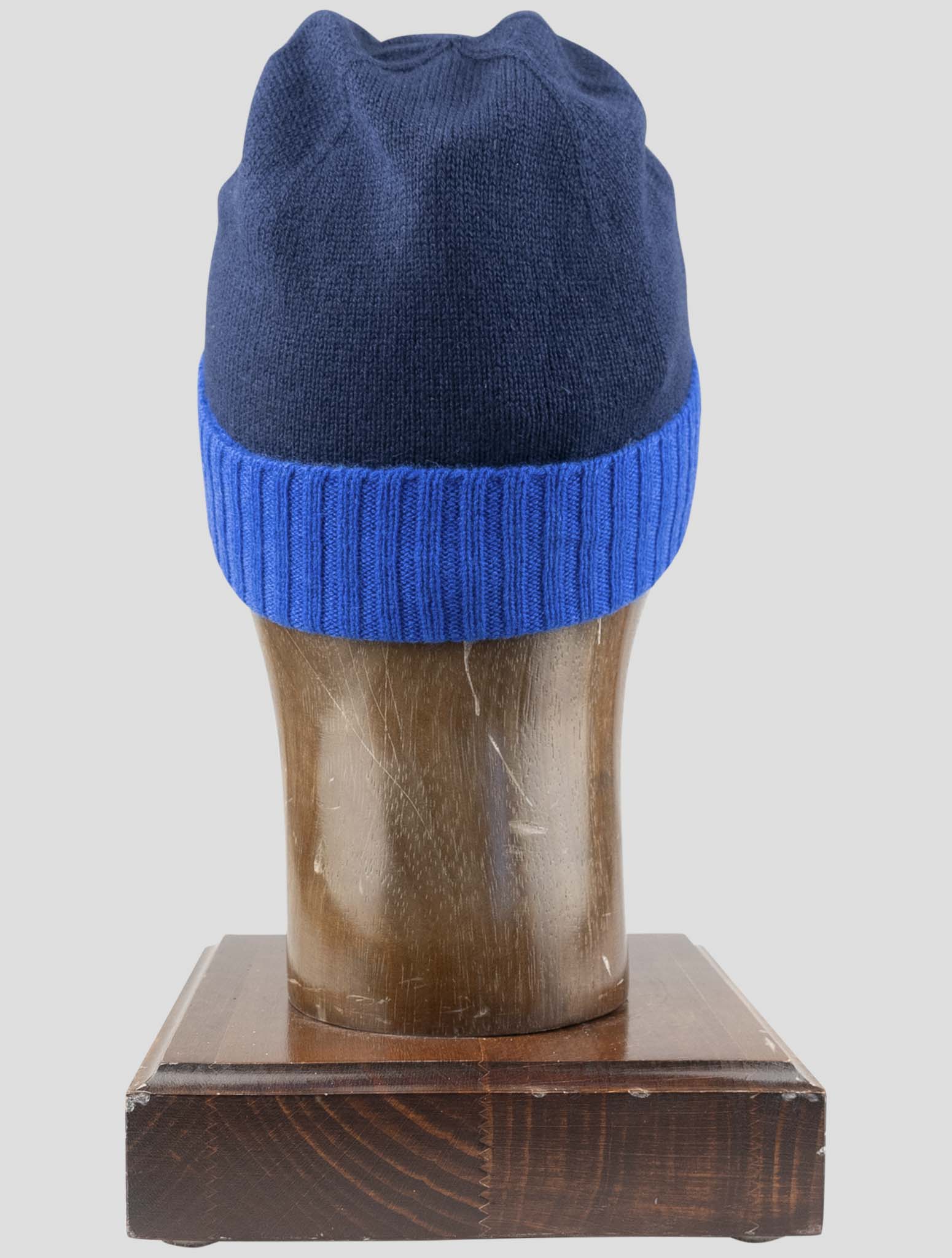 Kiton Blue Cashmere Beanie Hat