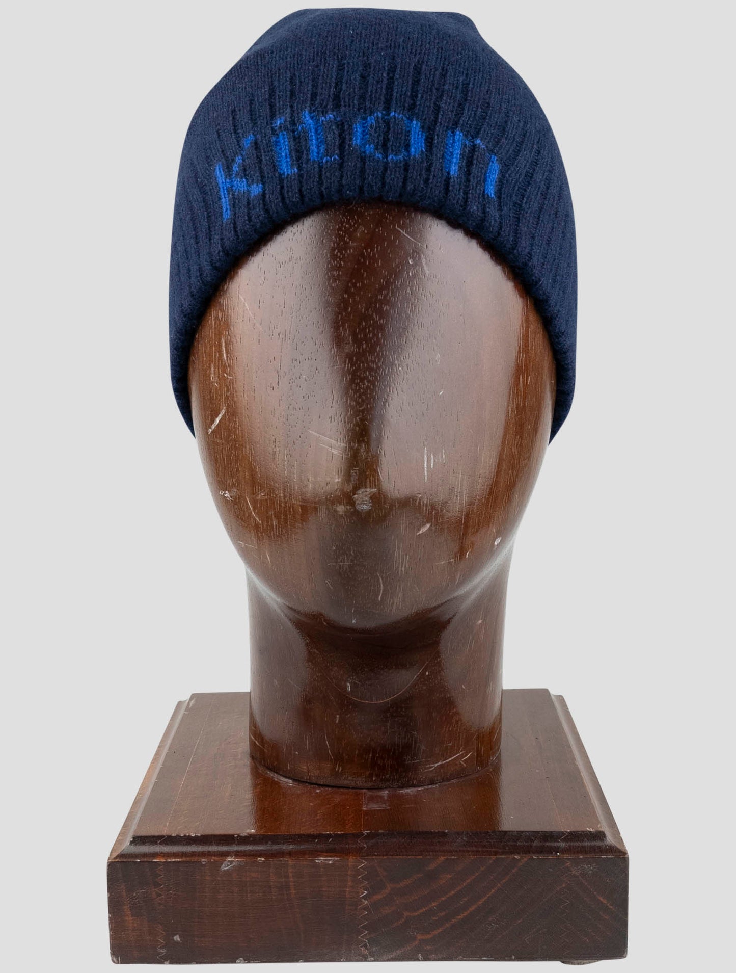 Kiton Blue Cashmere Beanie Hat