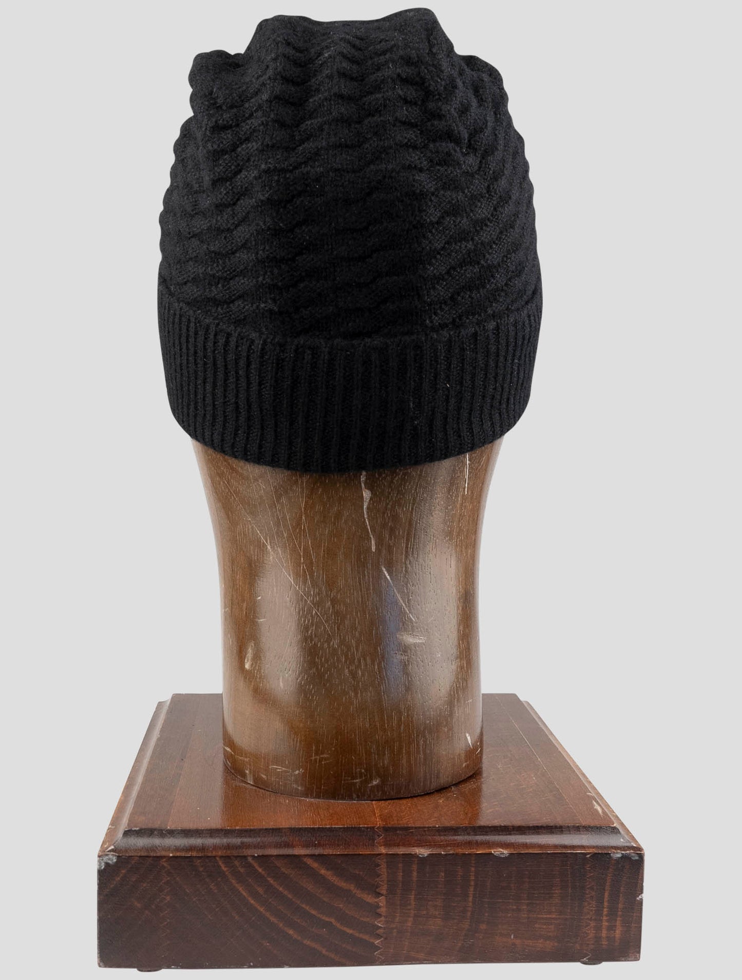 Kiton Black Cashmere Beanie Hat