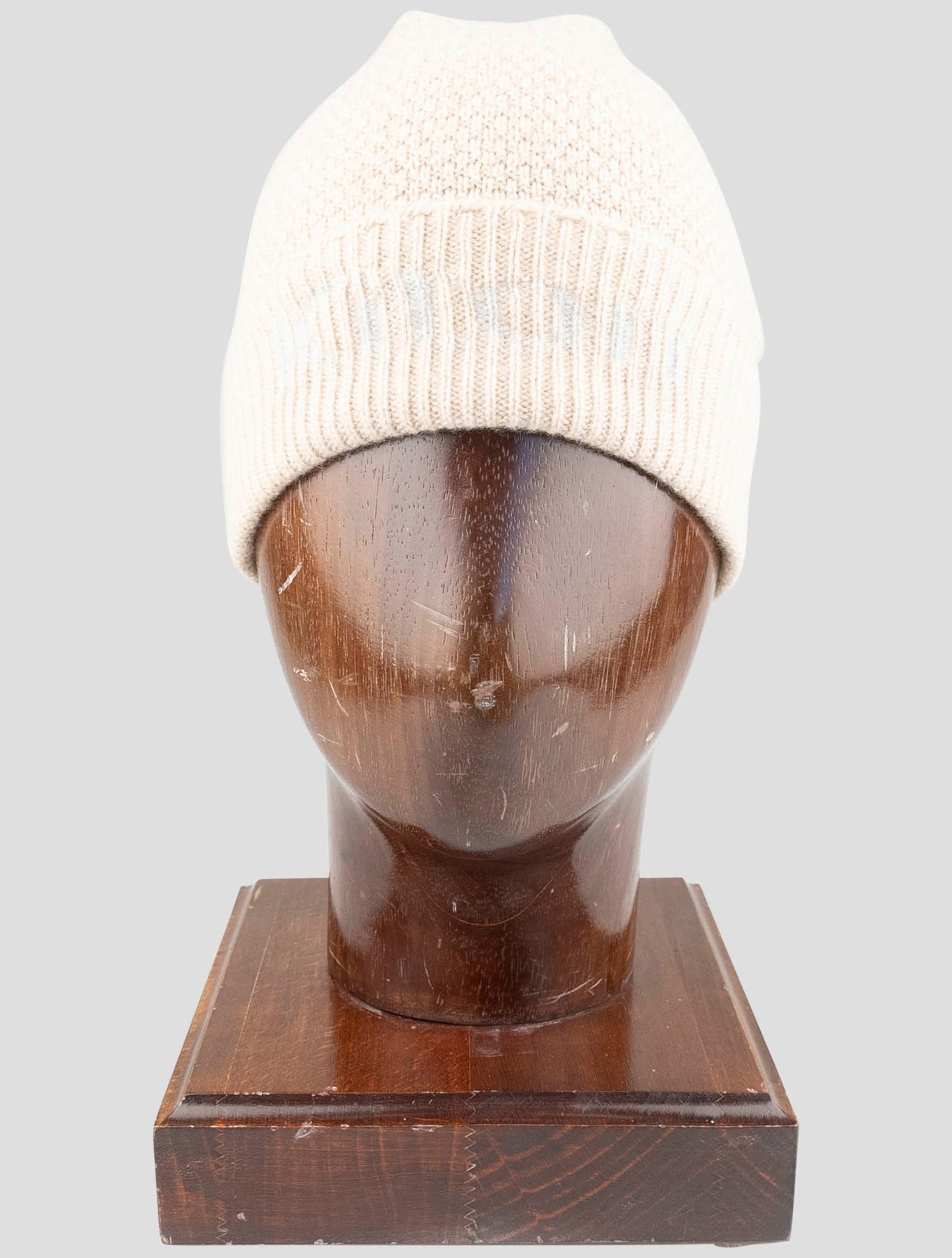 Kiton Beige Cashmere Beanie Hat