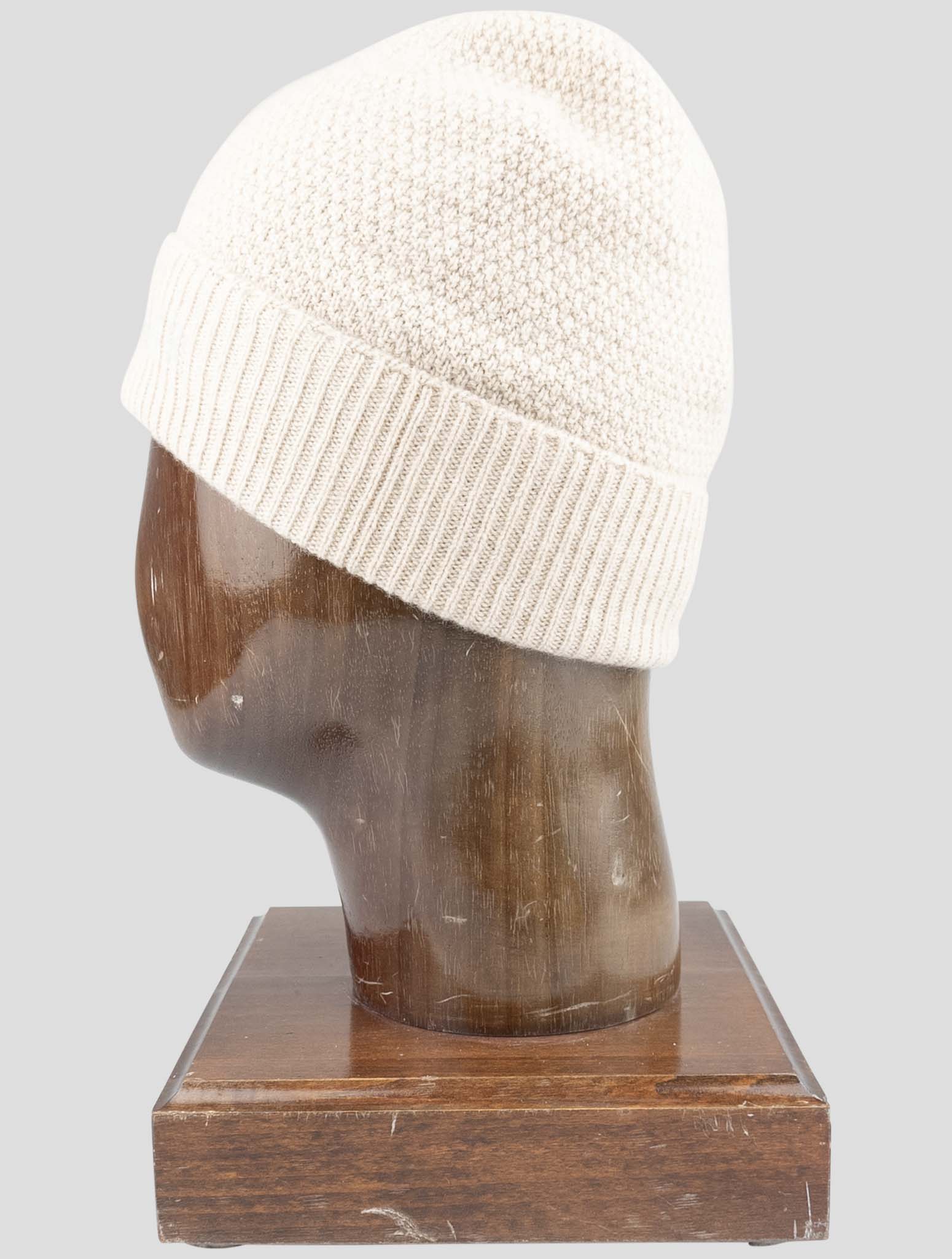 Kiton Beige Cashmere Beanie Hat