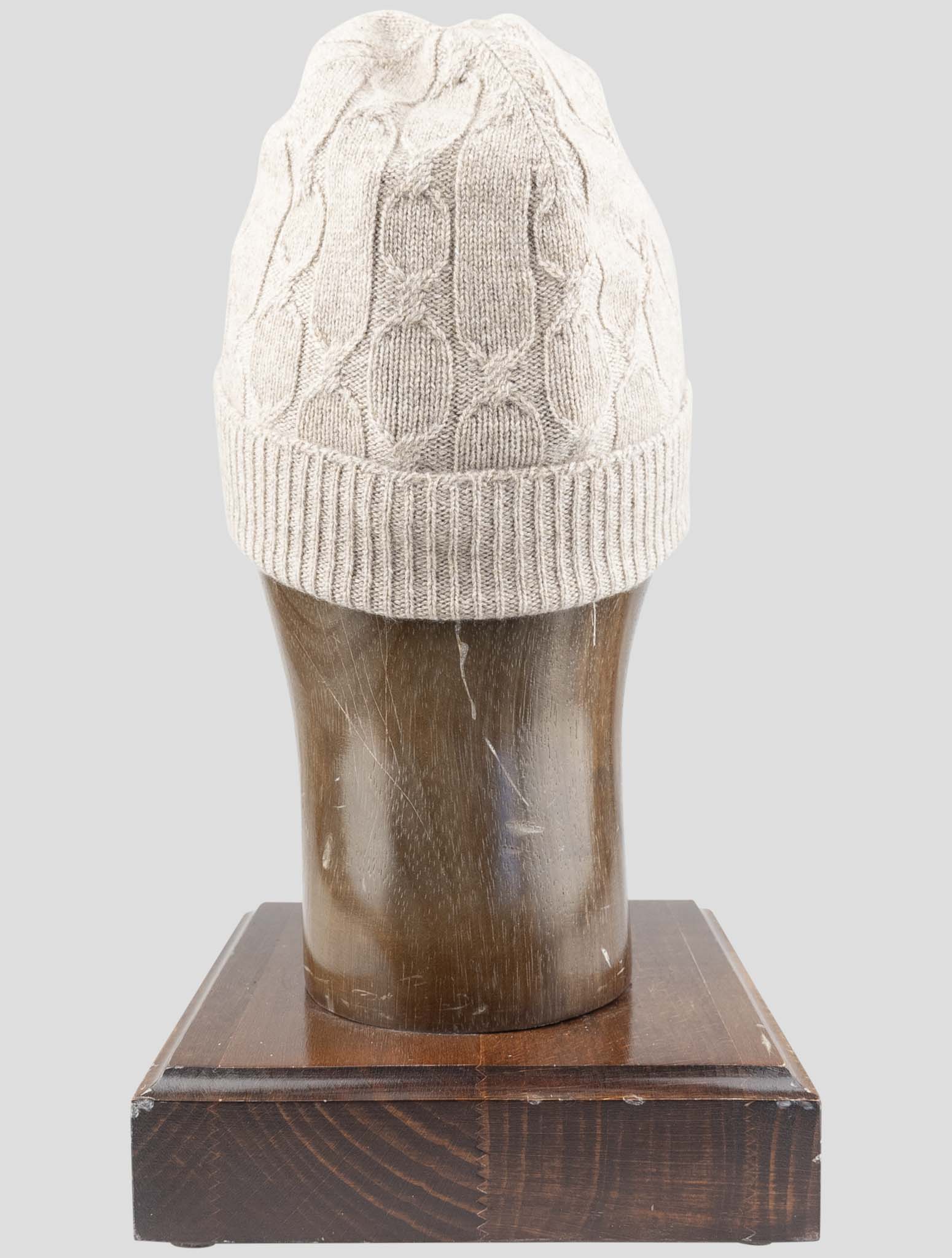 Kiton Brown Cashmere Beanie Hat