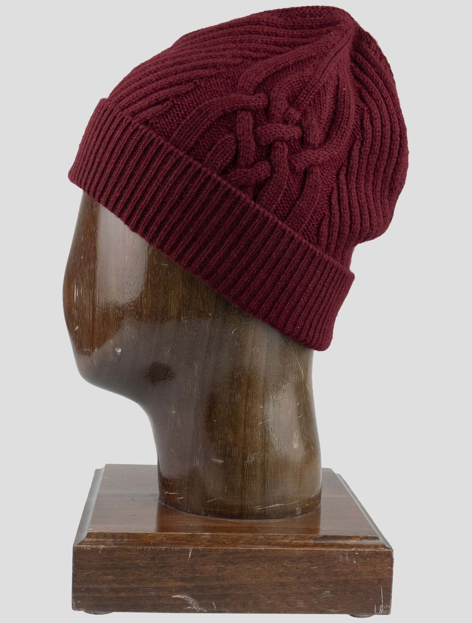 Kiton Burgundy Cashmere Beanie Hat