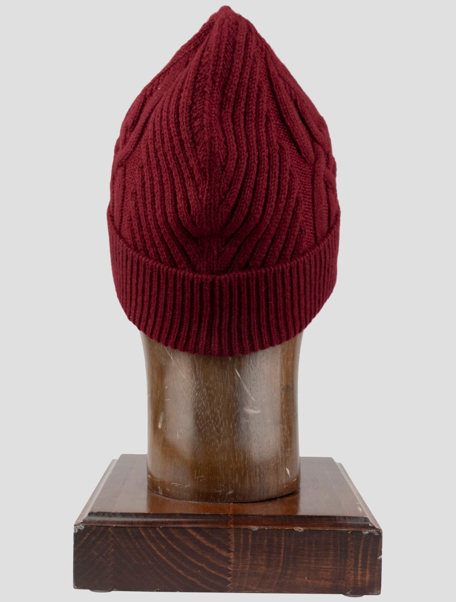 Kiton Burgundy Cashmere Beanie Hat