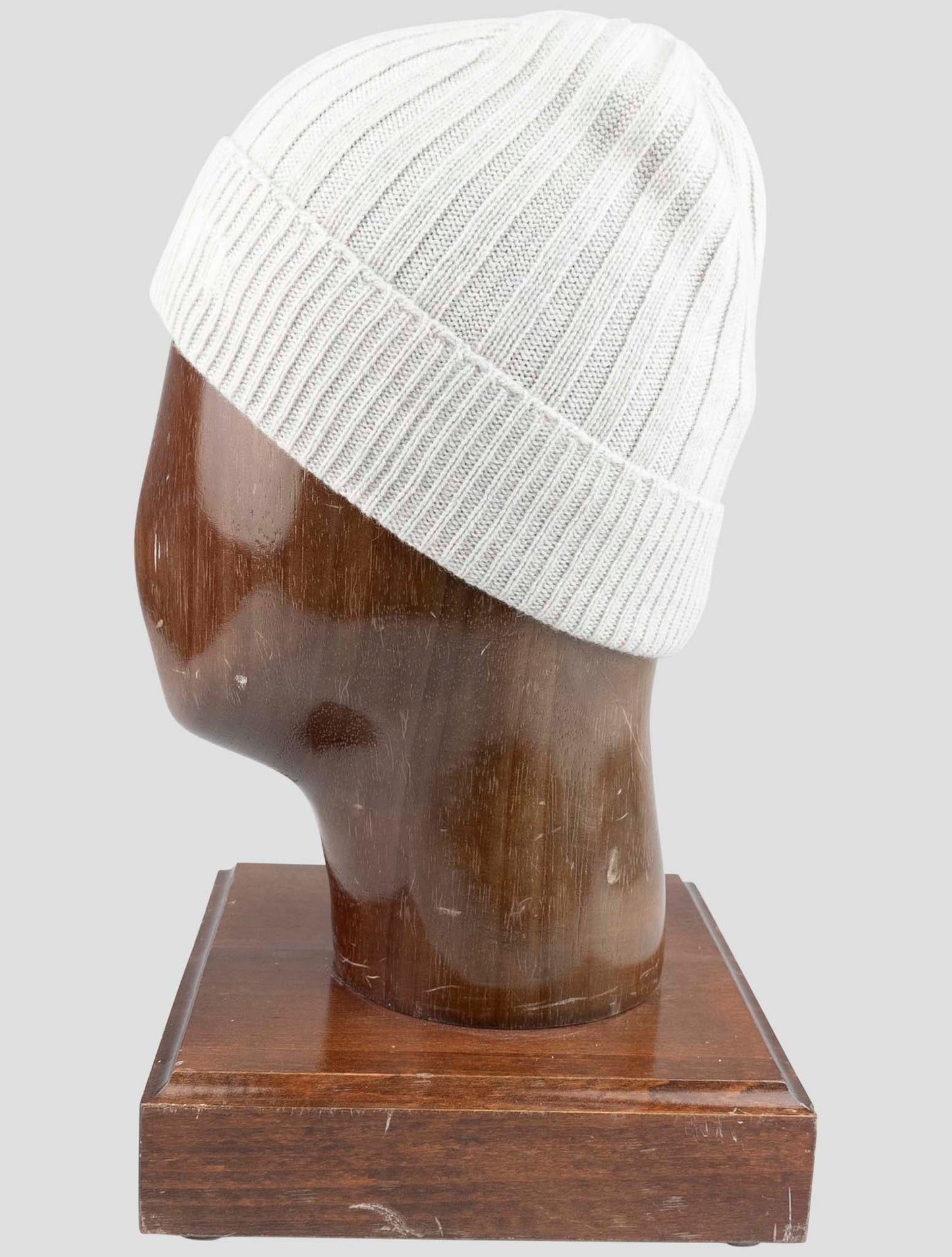 Kiton Gray Cashmere Beanie Hat