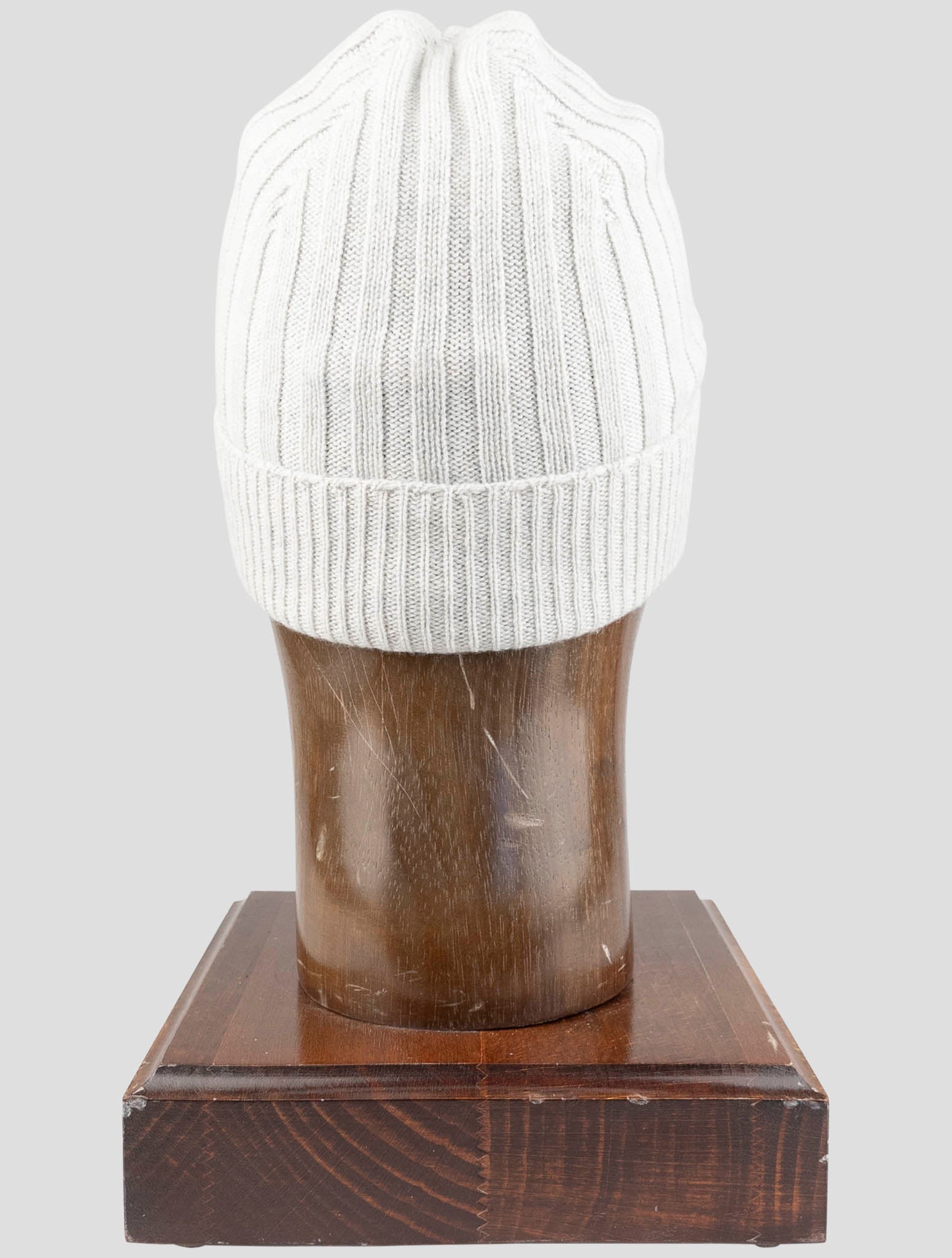 Kiton Gray Cashmere Beanie Hat