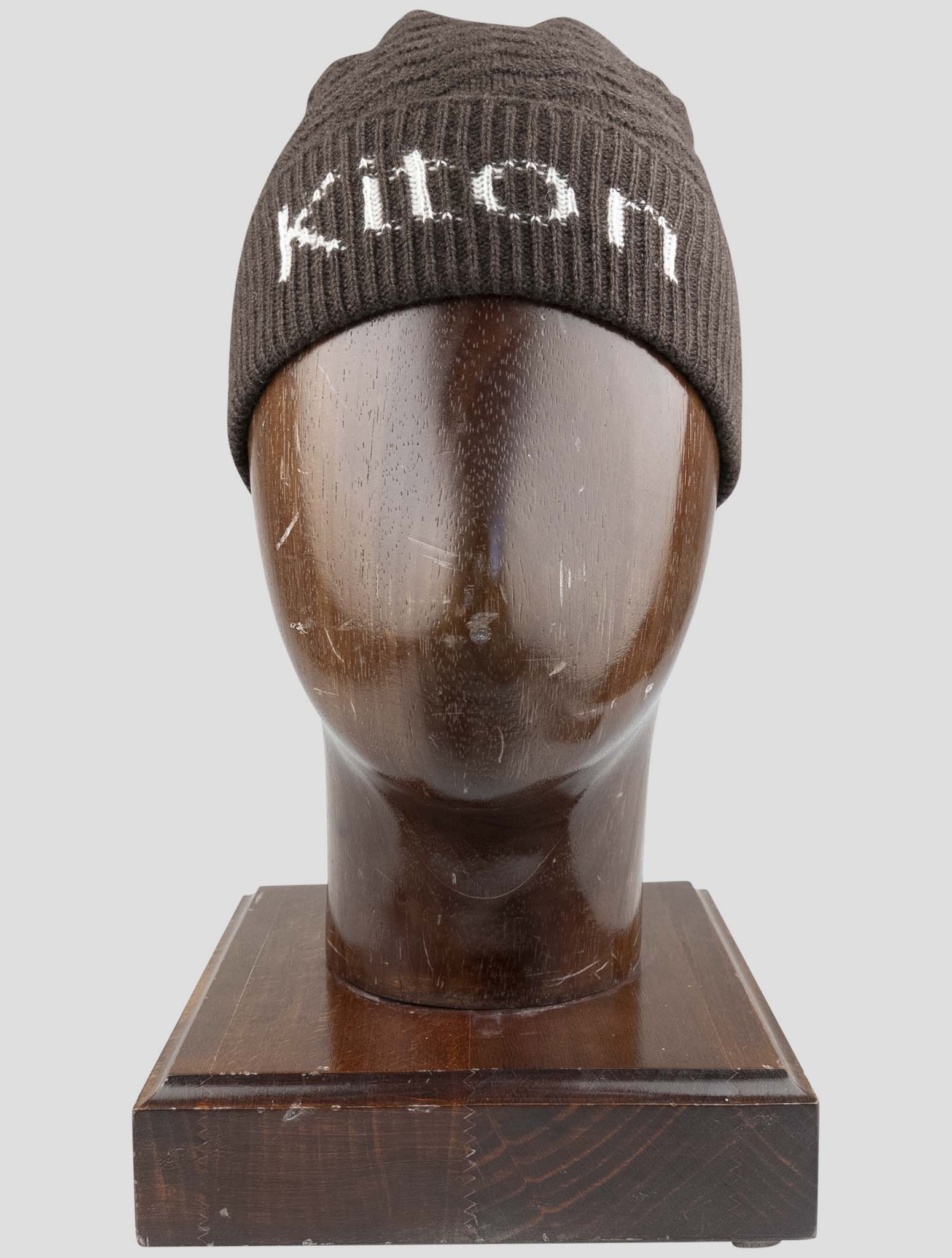 Kiton Brown Cashmere Beanie Hat