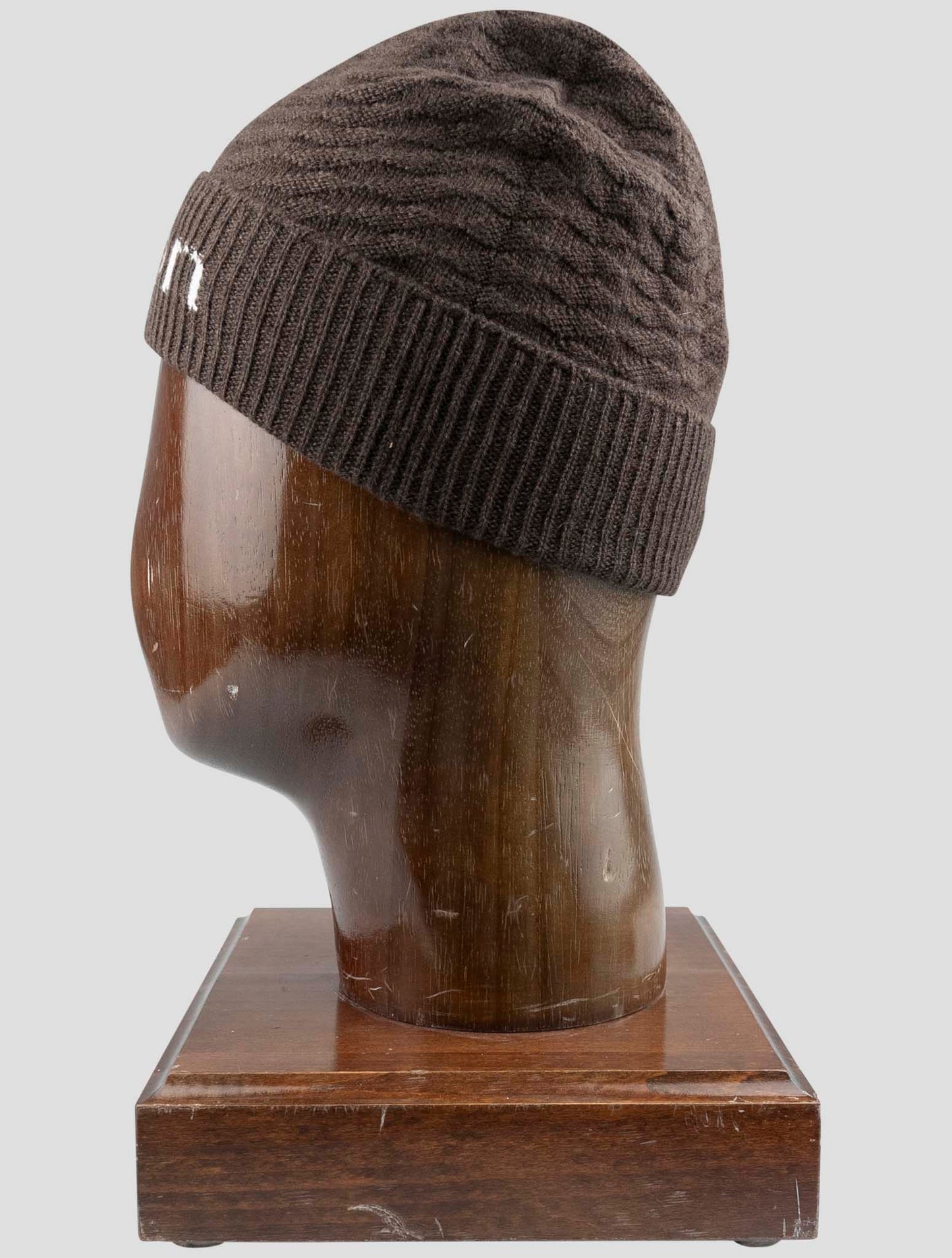 Kiton Brown Cashmere Beanie Hat