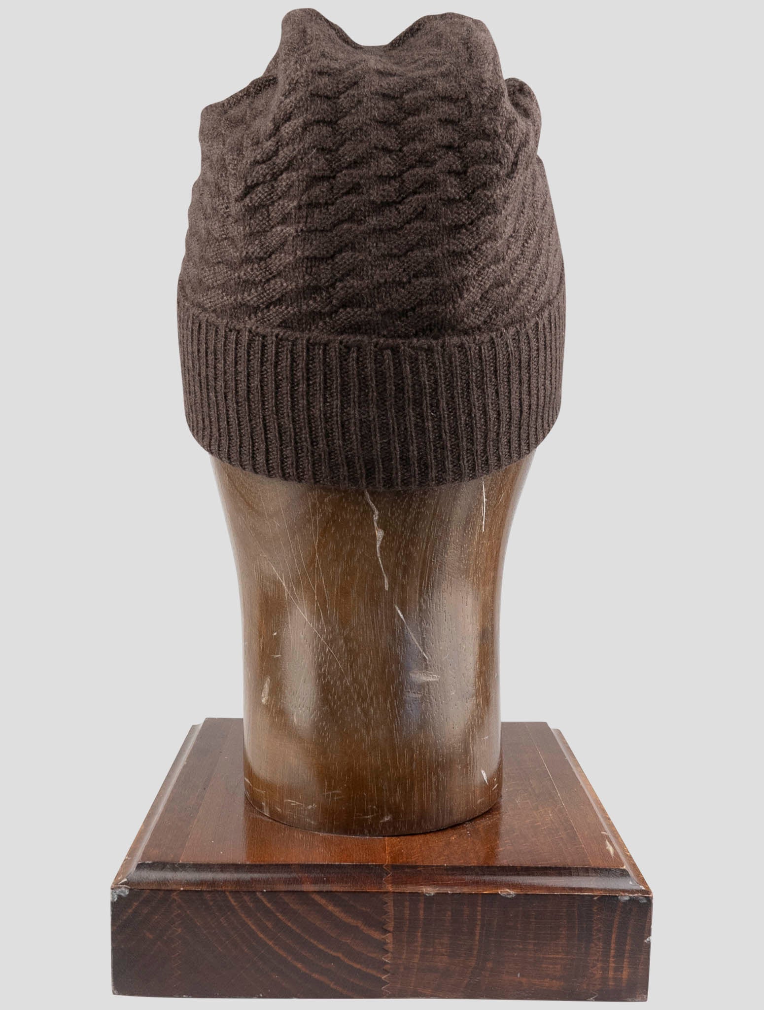 Kiton Brown Cashmere Beanie Hat