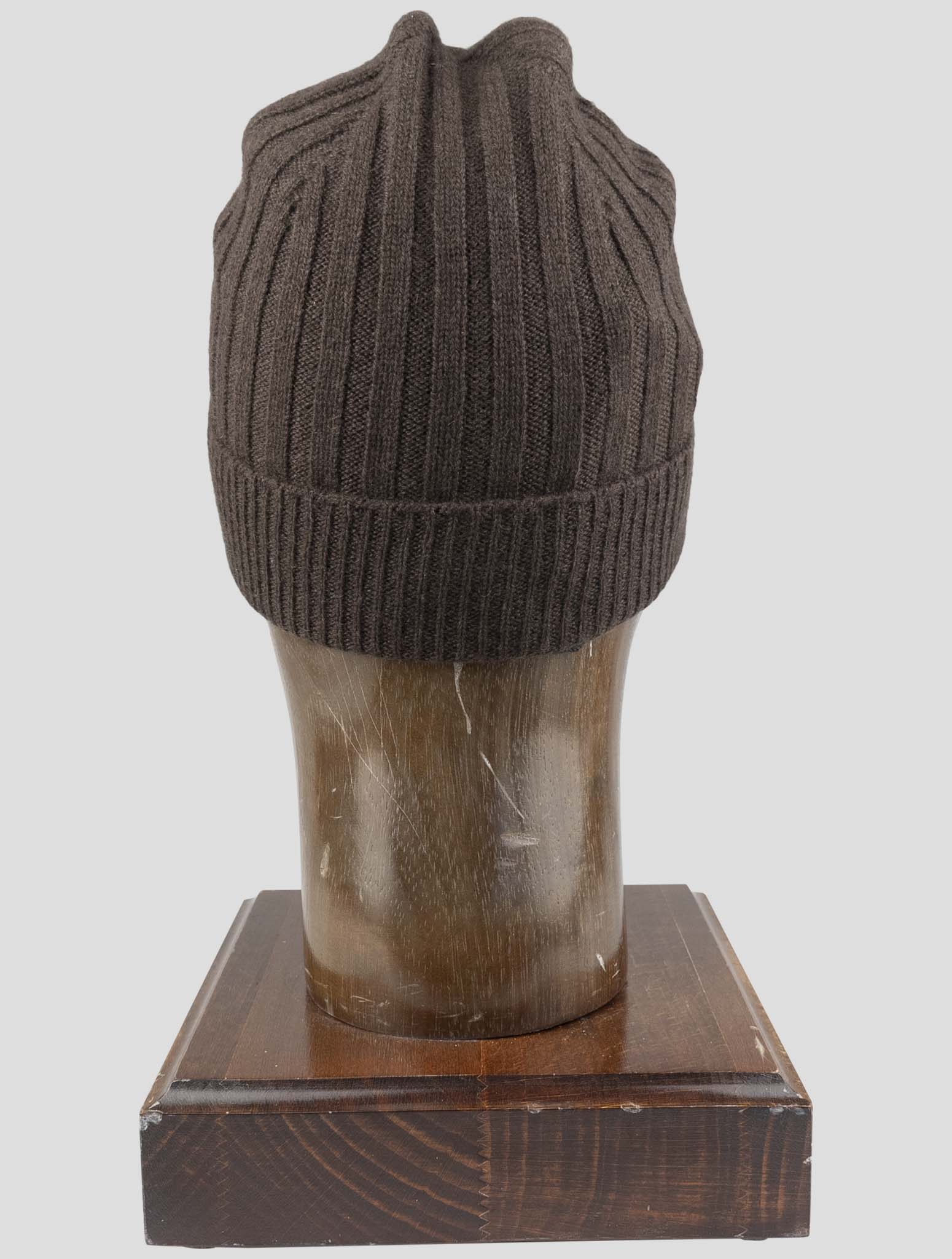 Kiton Brown Cashmere Beanie Hat