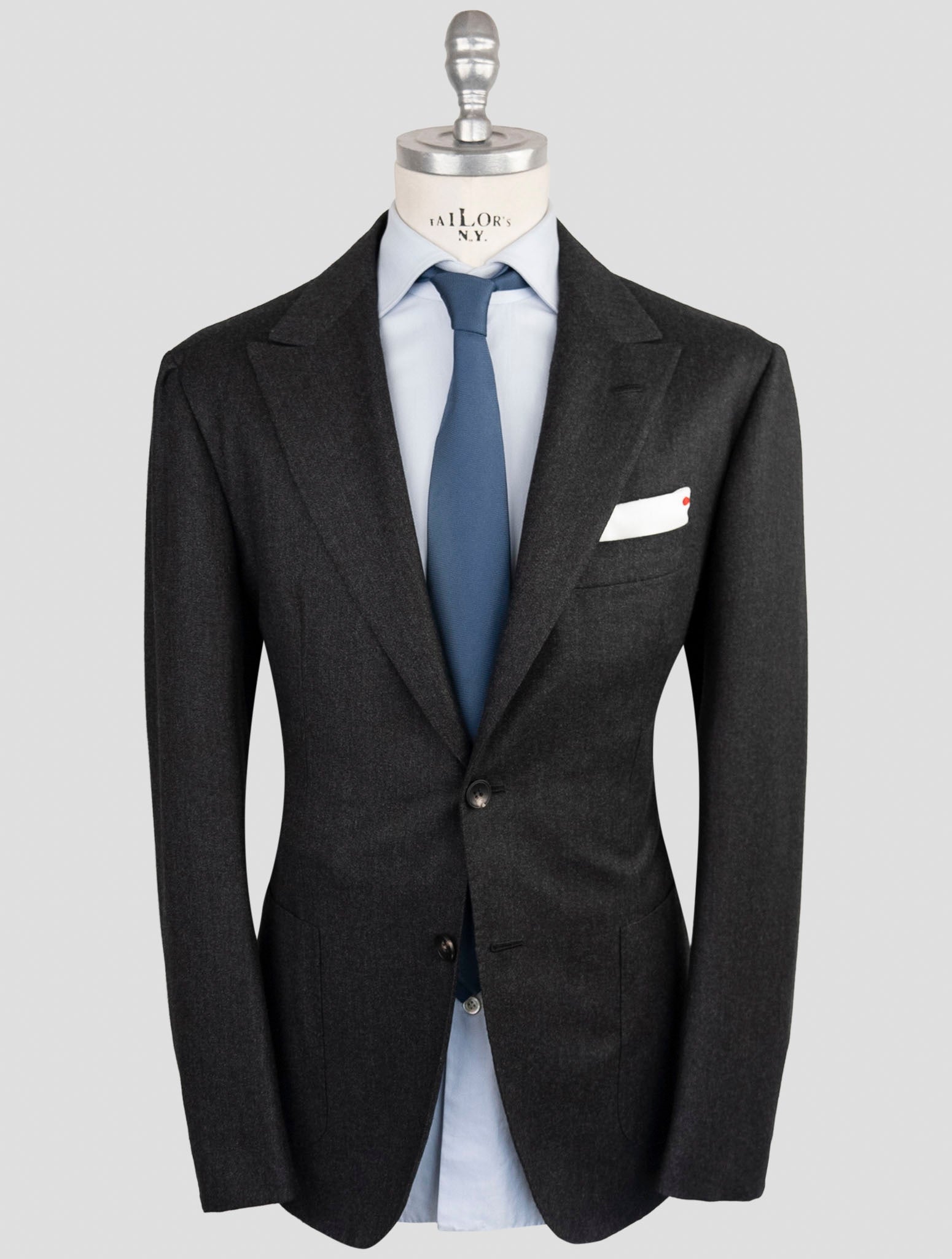 Kiton Dark Gray Cashmere Suit