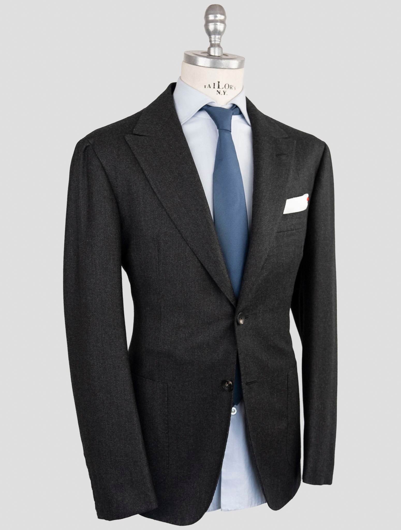 Kiton Dark Gray Cashmere Suit