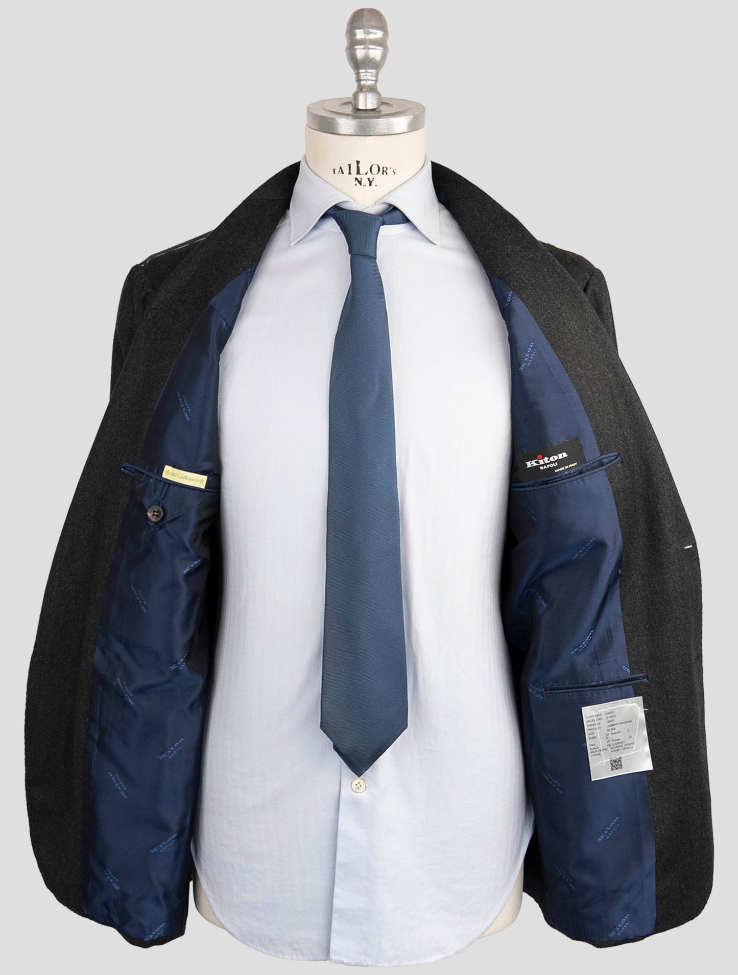 Kiton Dark Gray Cashmere Suit