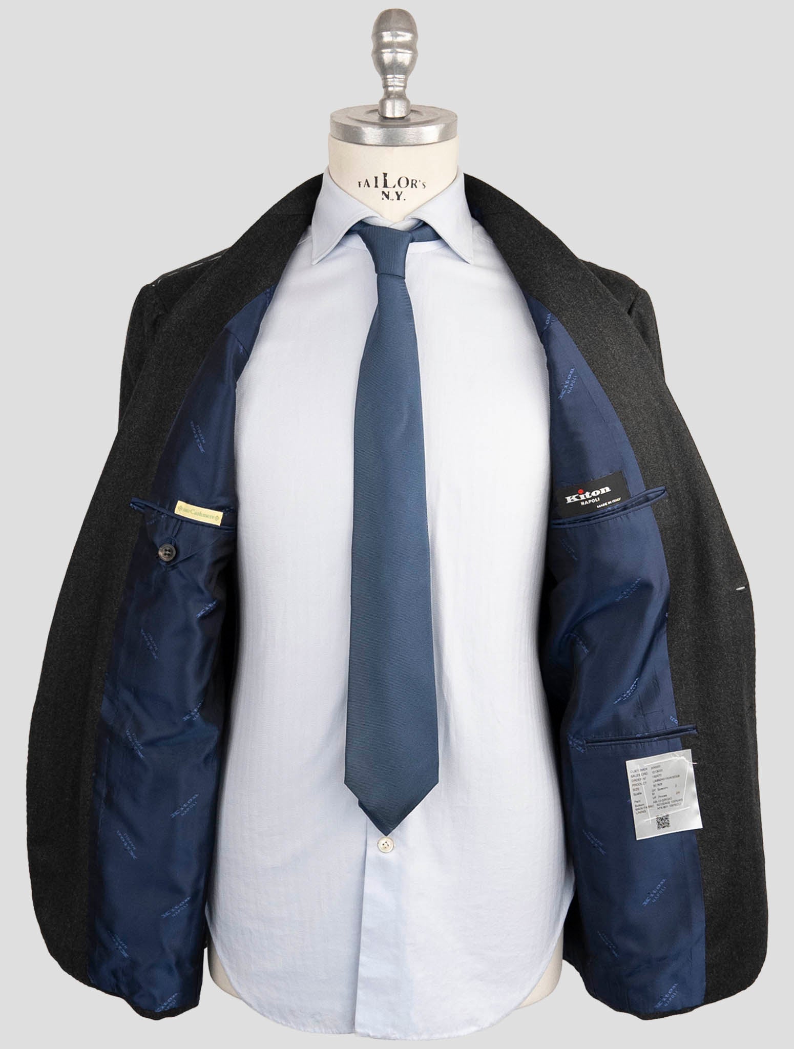 Kiton Dark Gray Cashmere Suit