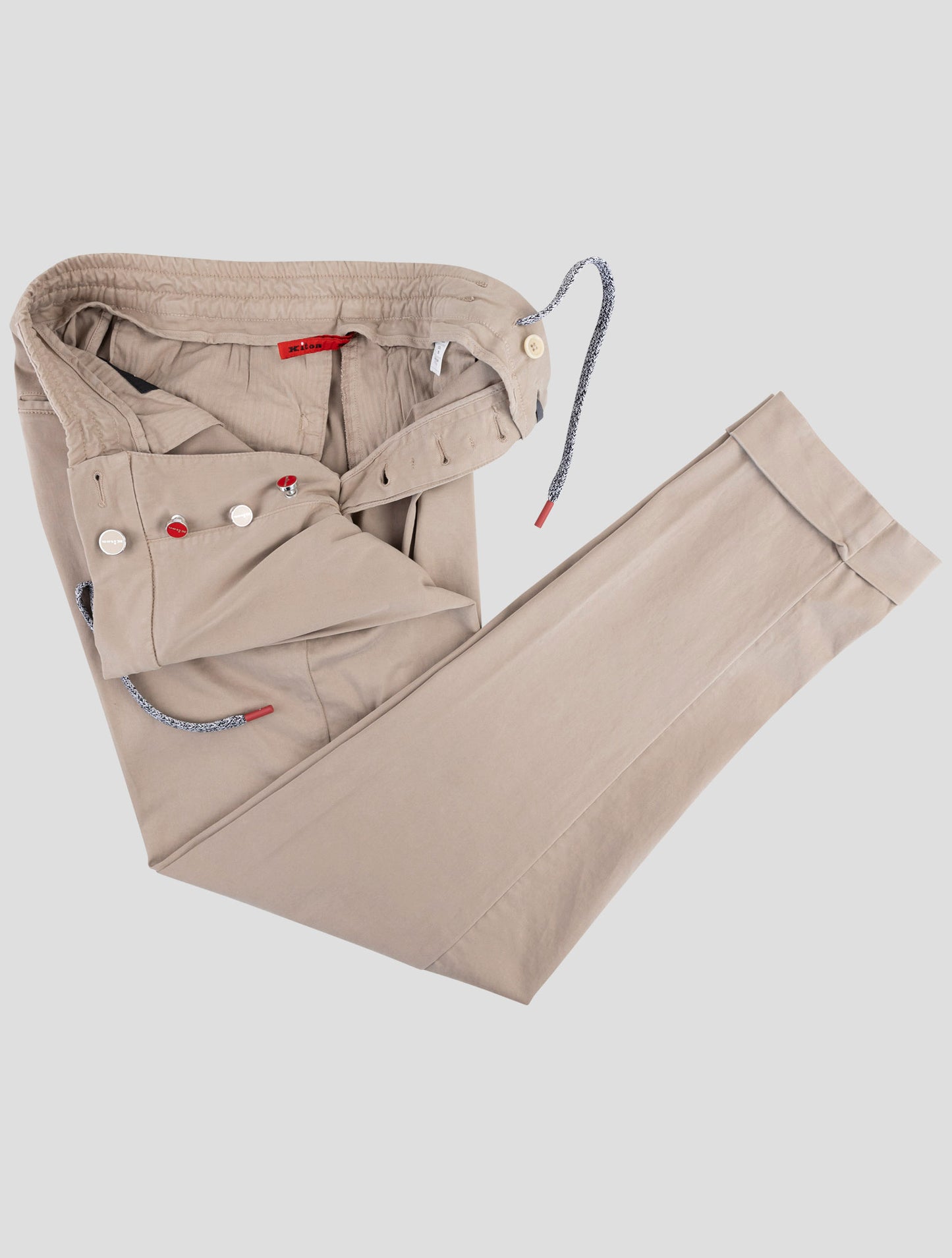 Kiton Beige Cotton Ea Pants