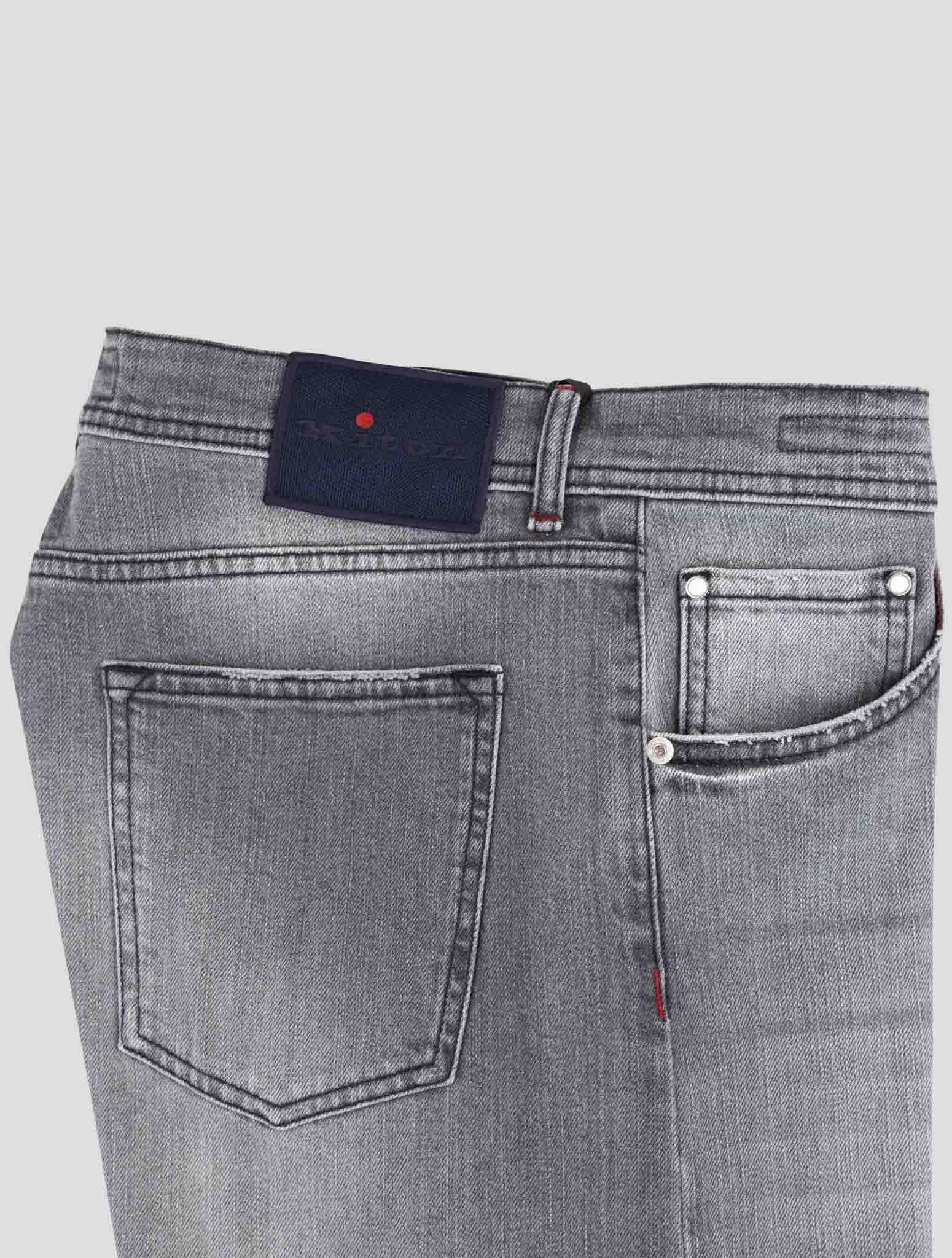 Kiton Gray Cotton Ea Jeans