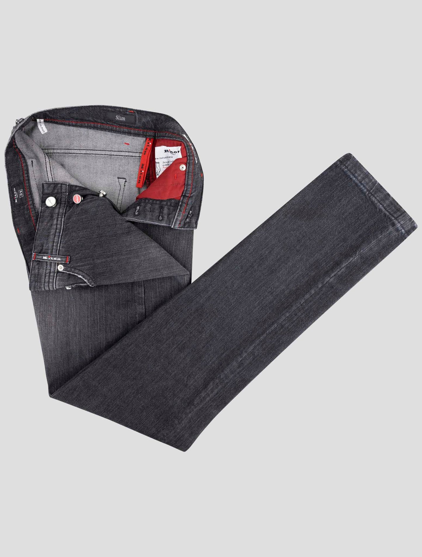 Kiton Dark Gray Cotton Ea Jeans