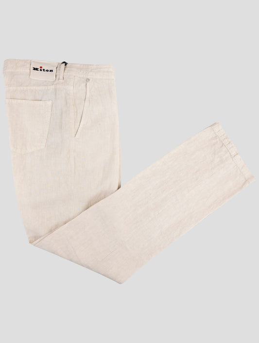 Kiton Beige Linen Pants