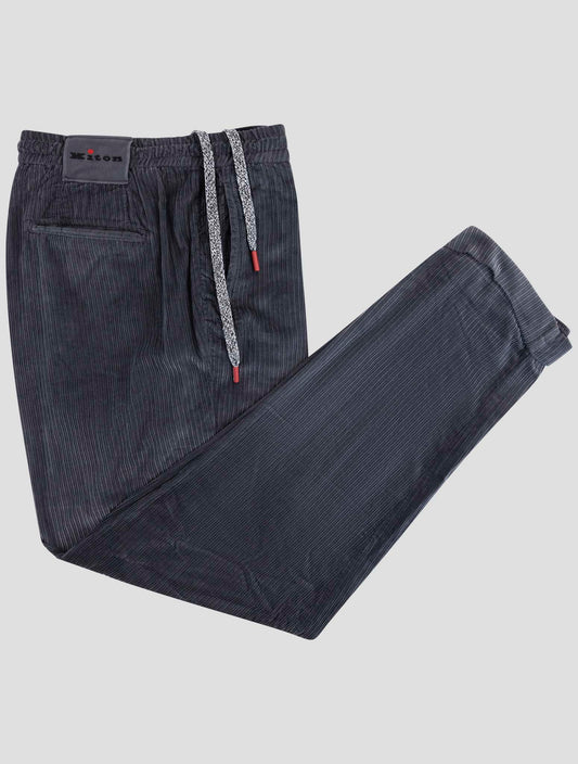 Kiton Gray Cotton Velvet Pants
