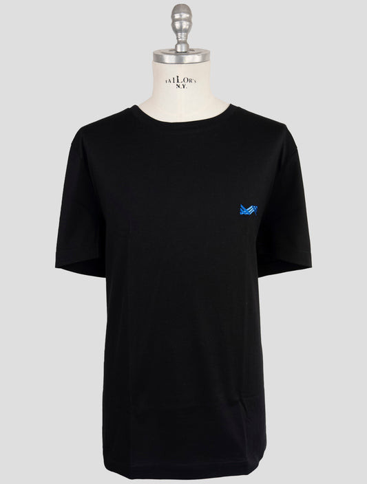 Kiton Knt Black Cotton T-Shirt
