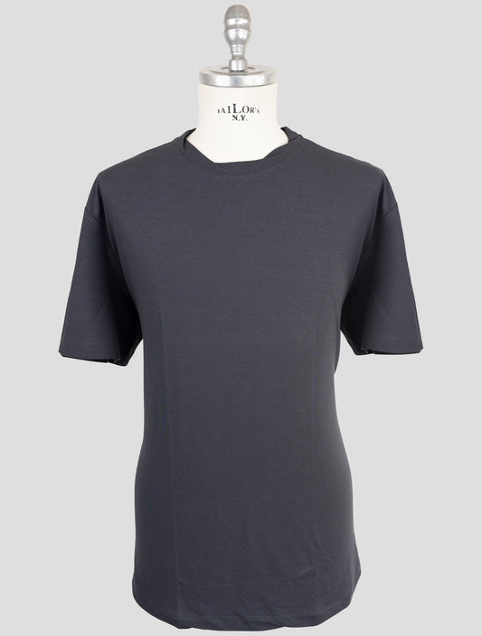 Kiton Knt Blue Cotton T-Shirt