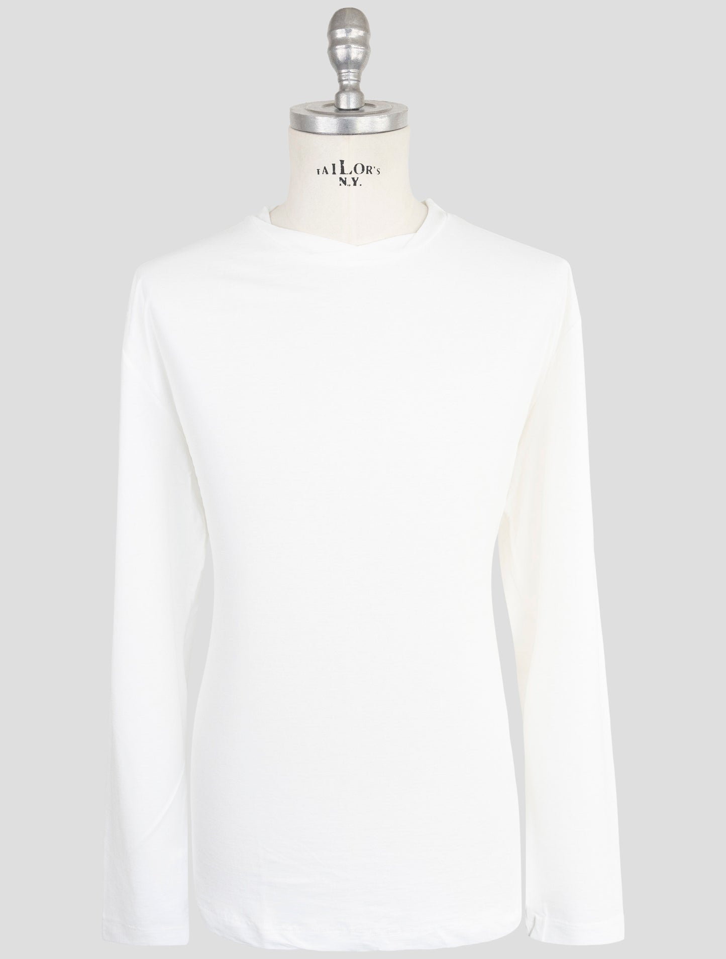 Kiton Knt White Cotton Sweater Crewneck