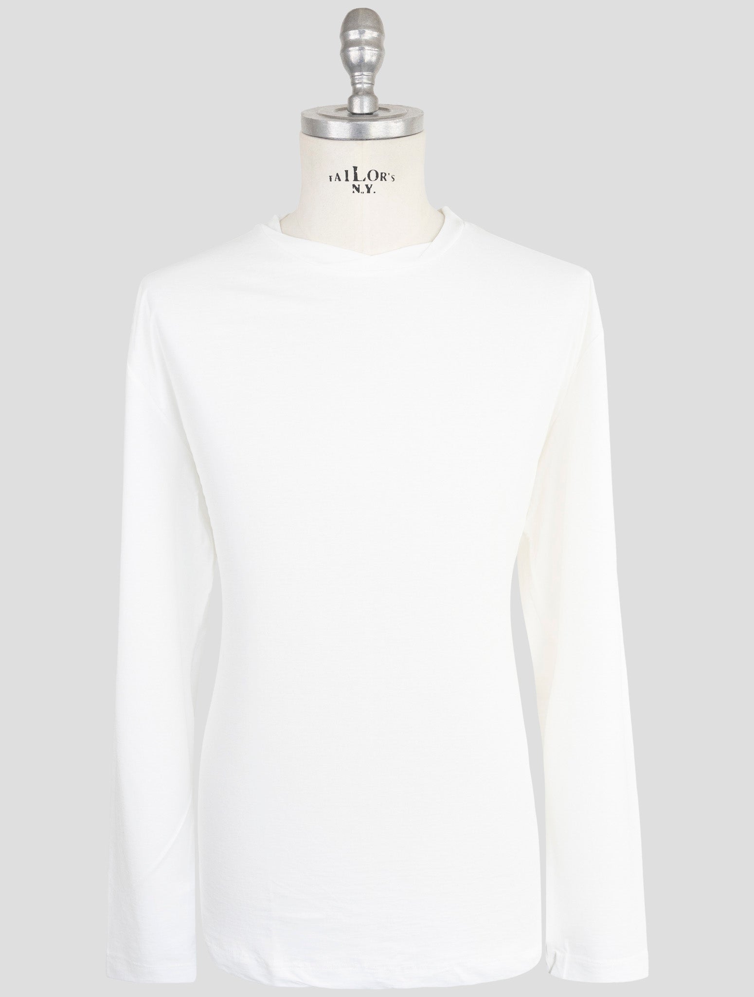 Kiton Knt White Cotton Sweater Crewneck