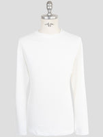 Kiton Knt White Cotton Sweater Crewneck