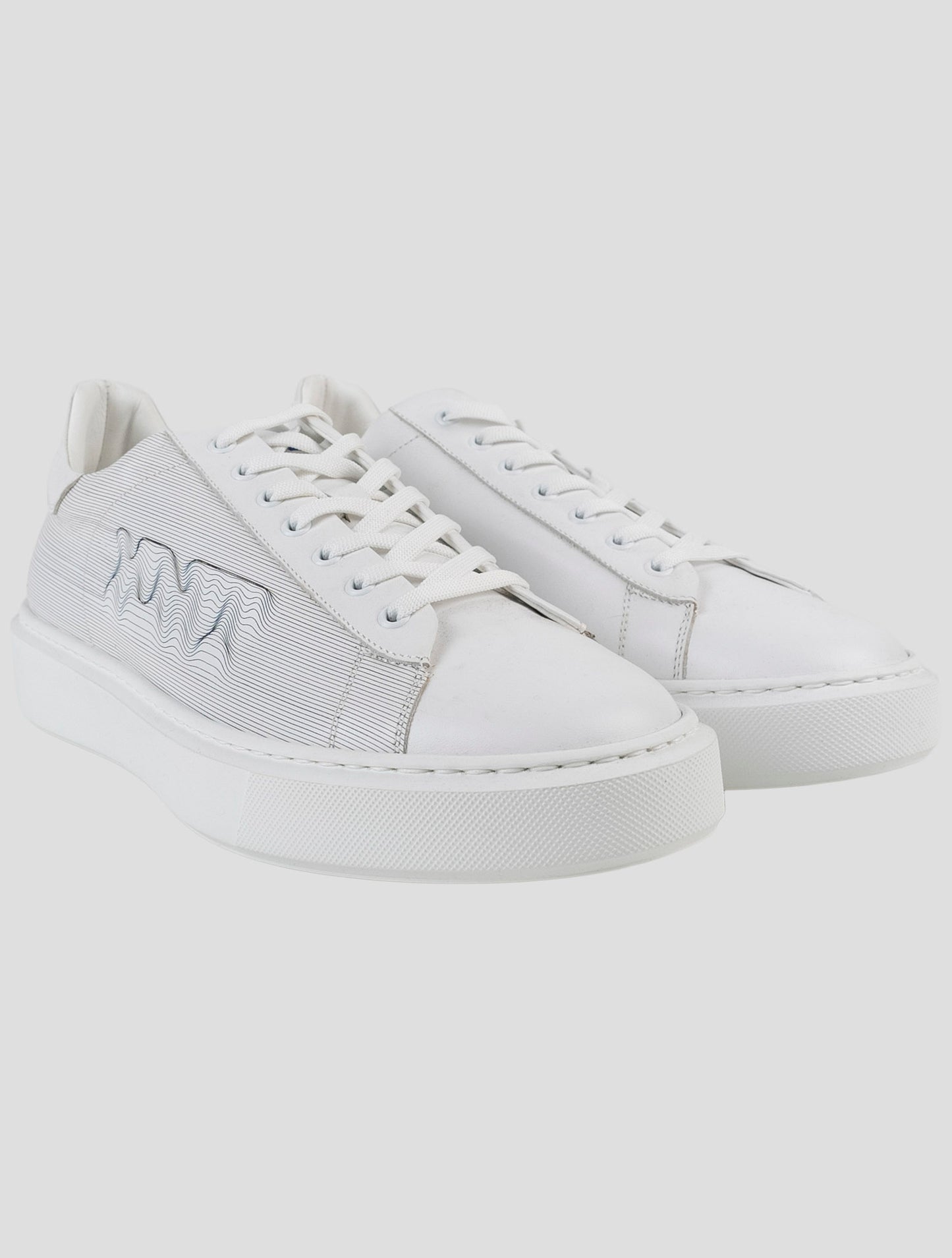 Kiton White Leather Sneakers
